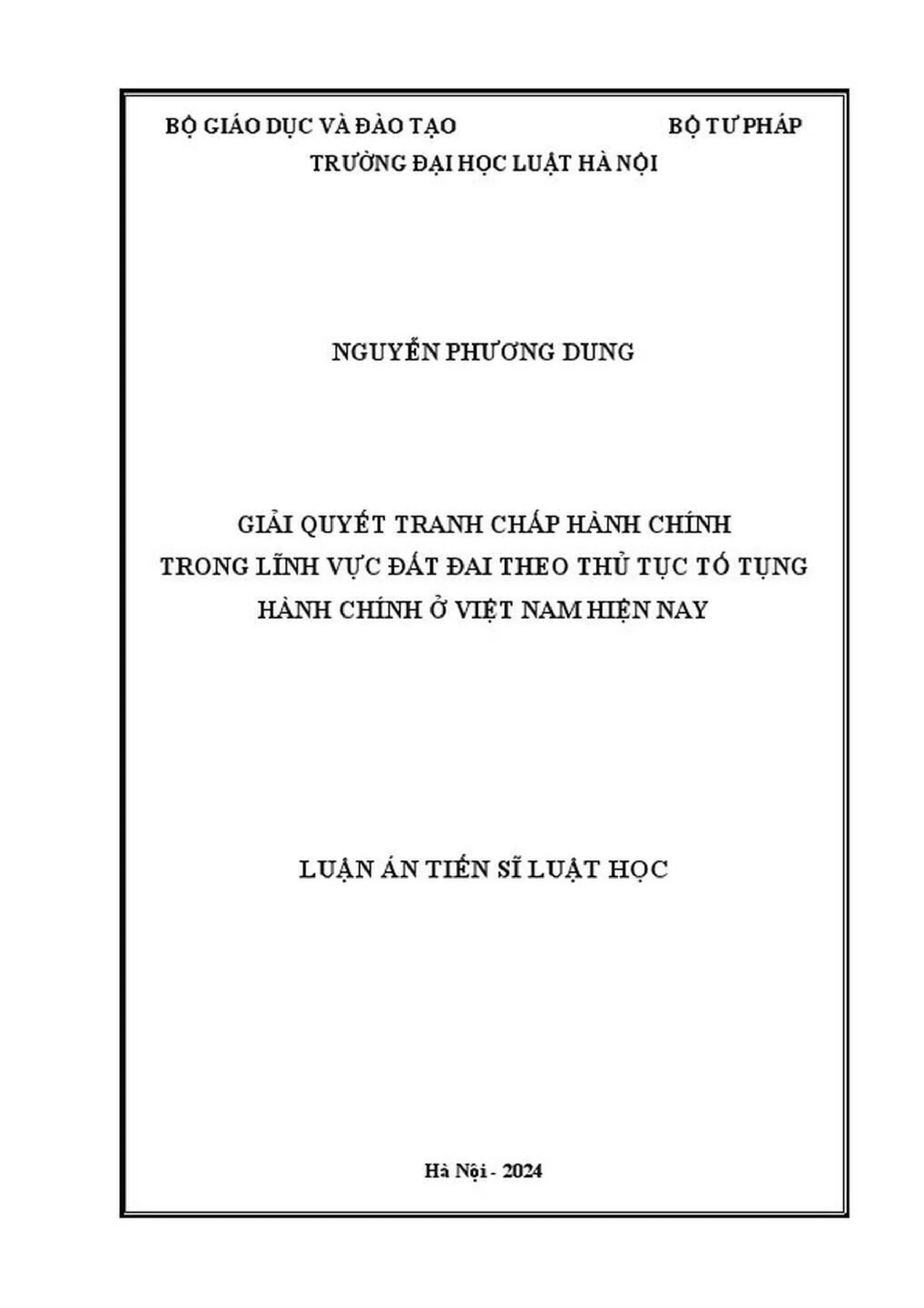 Tranh chấp hành chính đất đai theo tố tụng hành chính Việt Nam