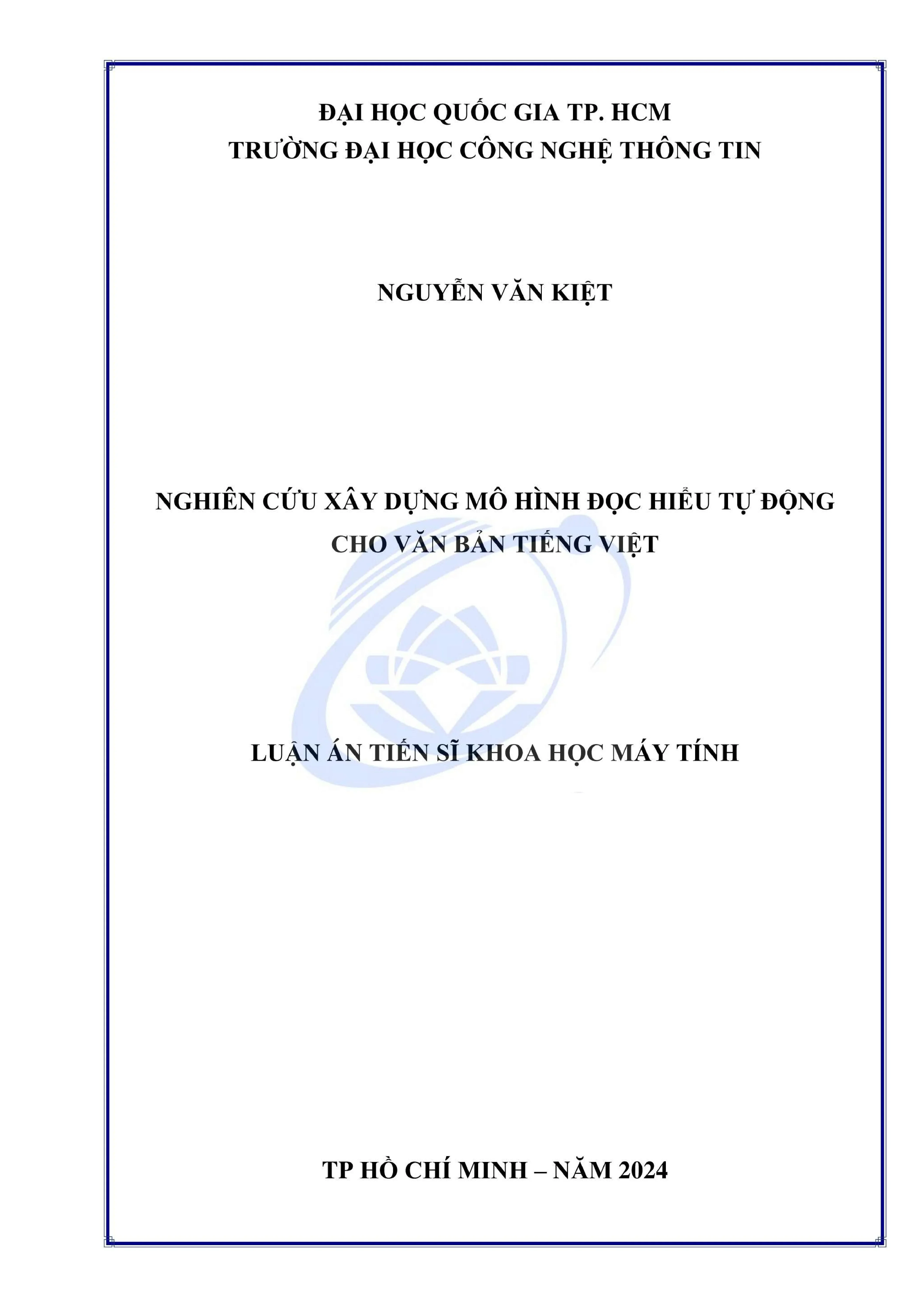 Mô hình đọc hiểu tự động cho văn bản tiếng Việt