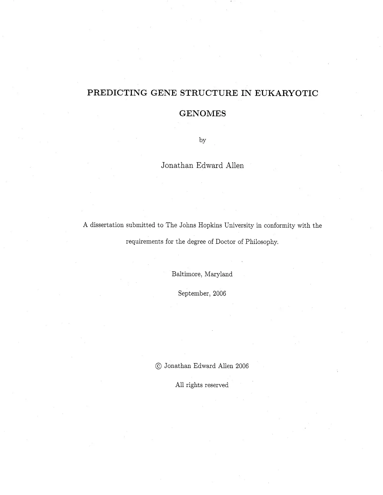 Luận án tiến sĩ: Predicting gene structure in eukaryotic genomes