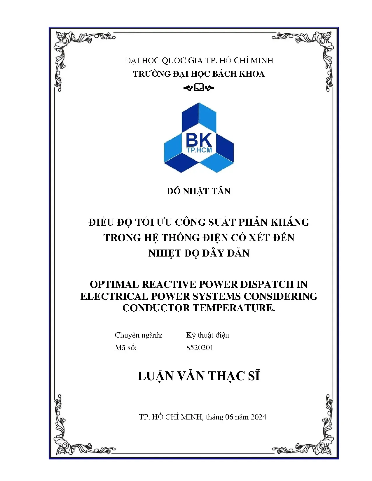 Điều độ tối ưu công suất phản kháng xét nhiệt độ dây dẫn