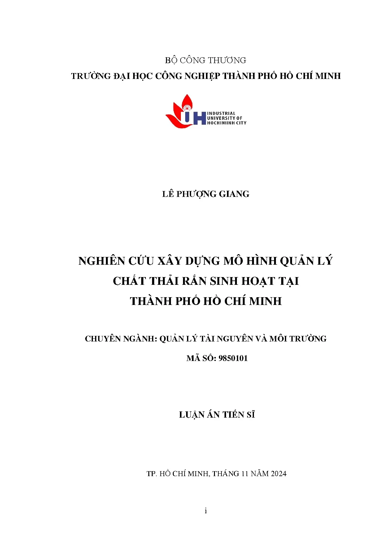 Mô hình quản lý chất thải rắn sinh hoạt TP.HCM