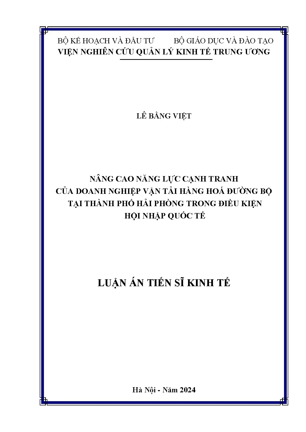Nâng cao năng lực cạnh tranh doanh nghiệp vận tải Hải Phòng