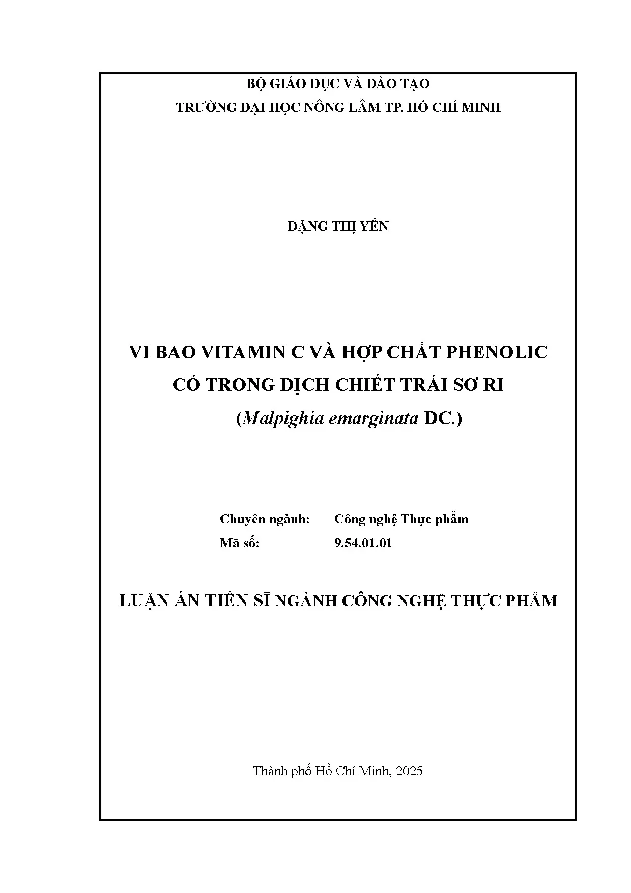 Vi bao vitamin C và phenolic trong dịch chiết sơ ri