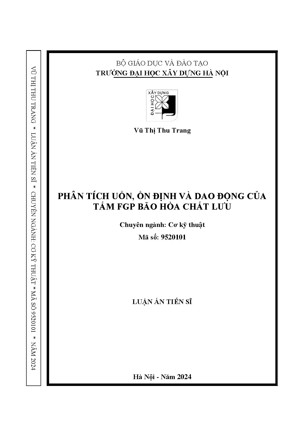 Phân tích uốn ổn định dao động tấm FGP bão hòa chất lưu