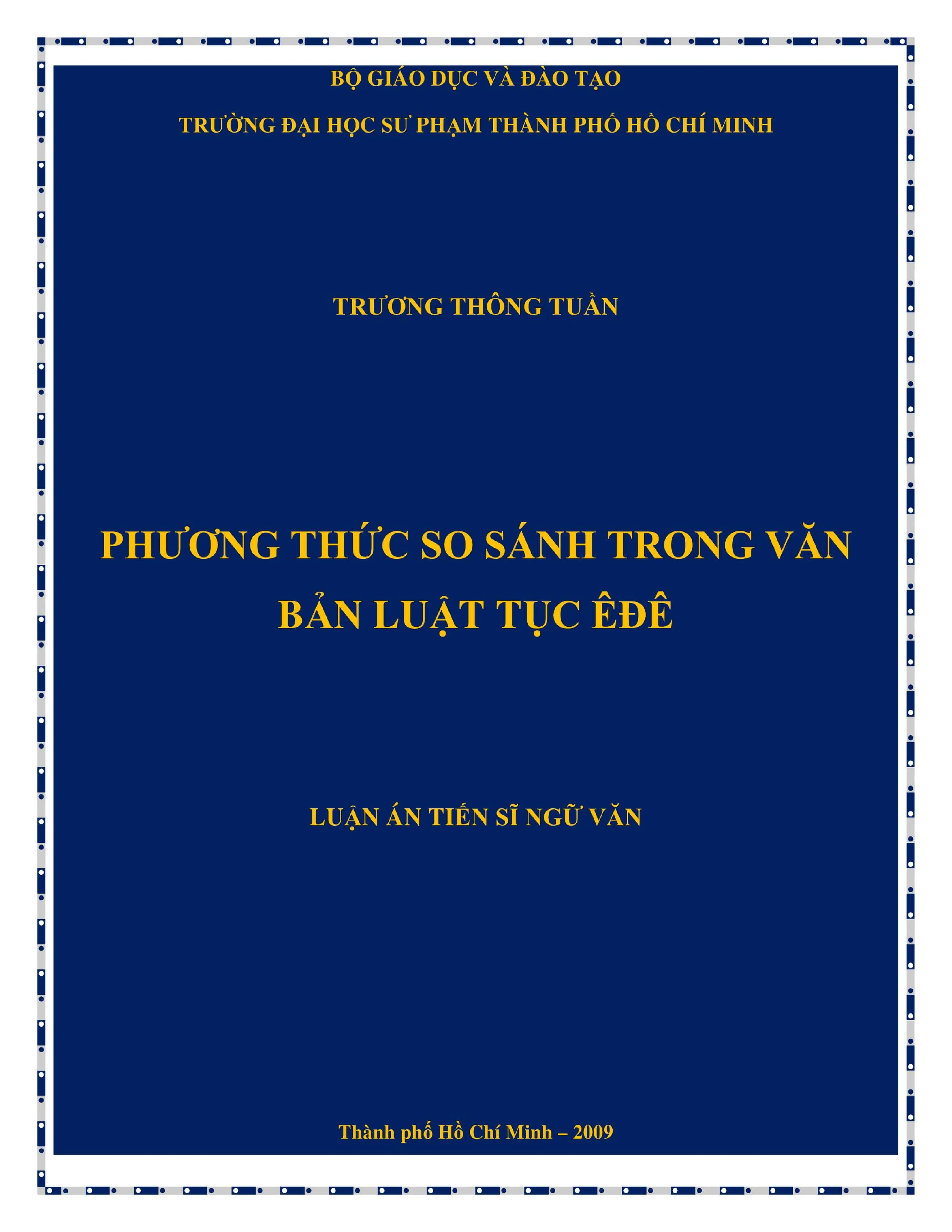 Phương thức so sánh trong văn bản luật tục Êđê