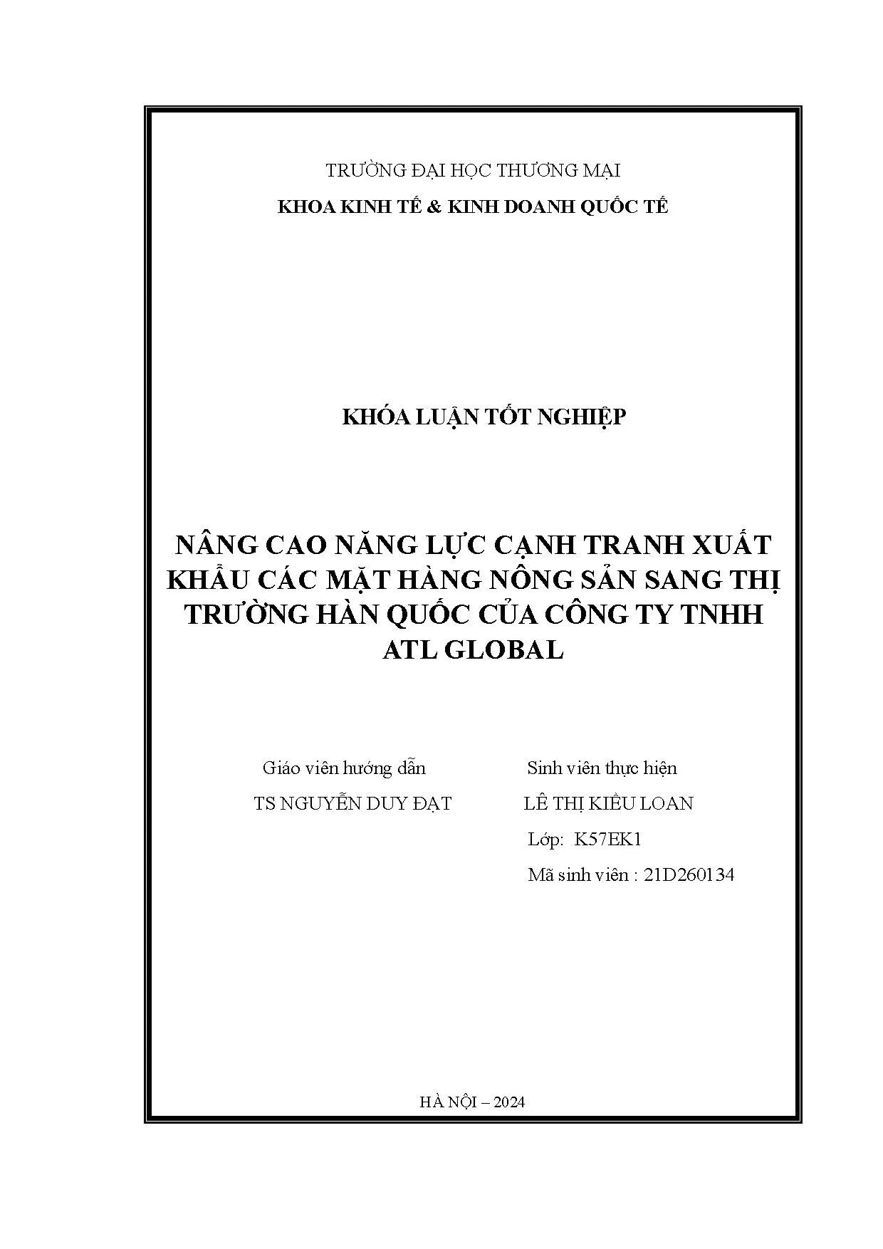 Nâng cao năng lực cạnh tranh xuất khẩu nông sản sang Hàn Quốc