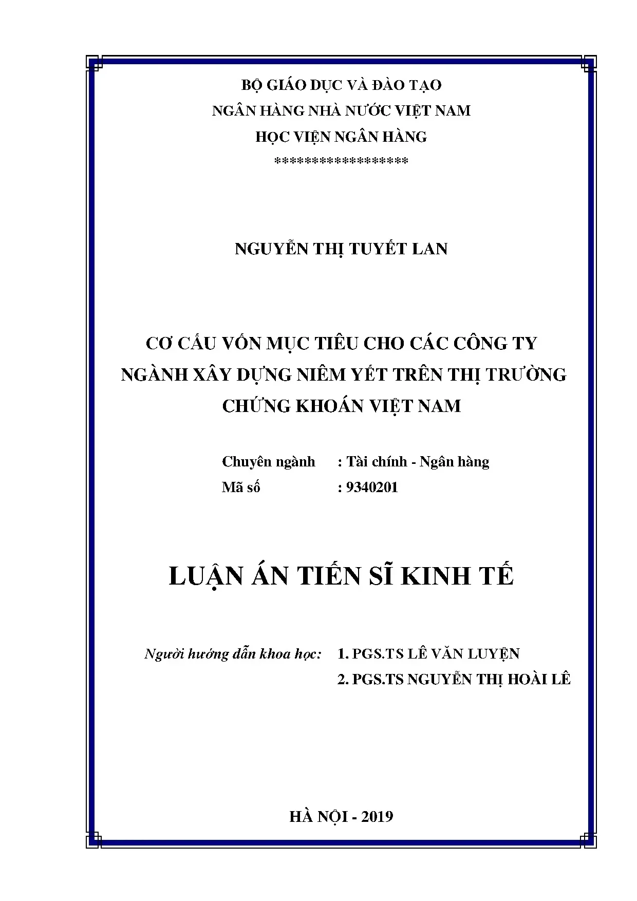Cơ cấu vốn mục tiêu công ty xây dựng niêm yết Việt Nam