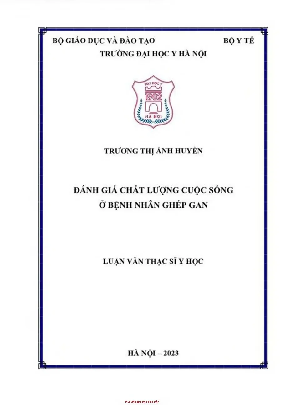 Đánh giá chất lượng cuộc sống bệnh nhân ghép gan