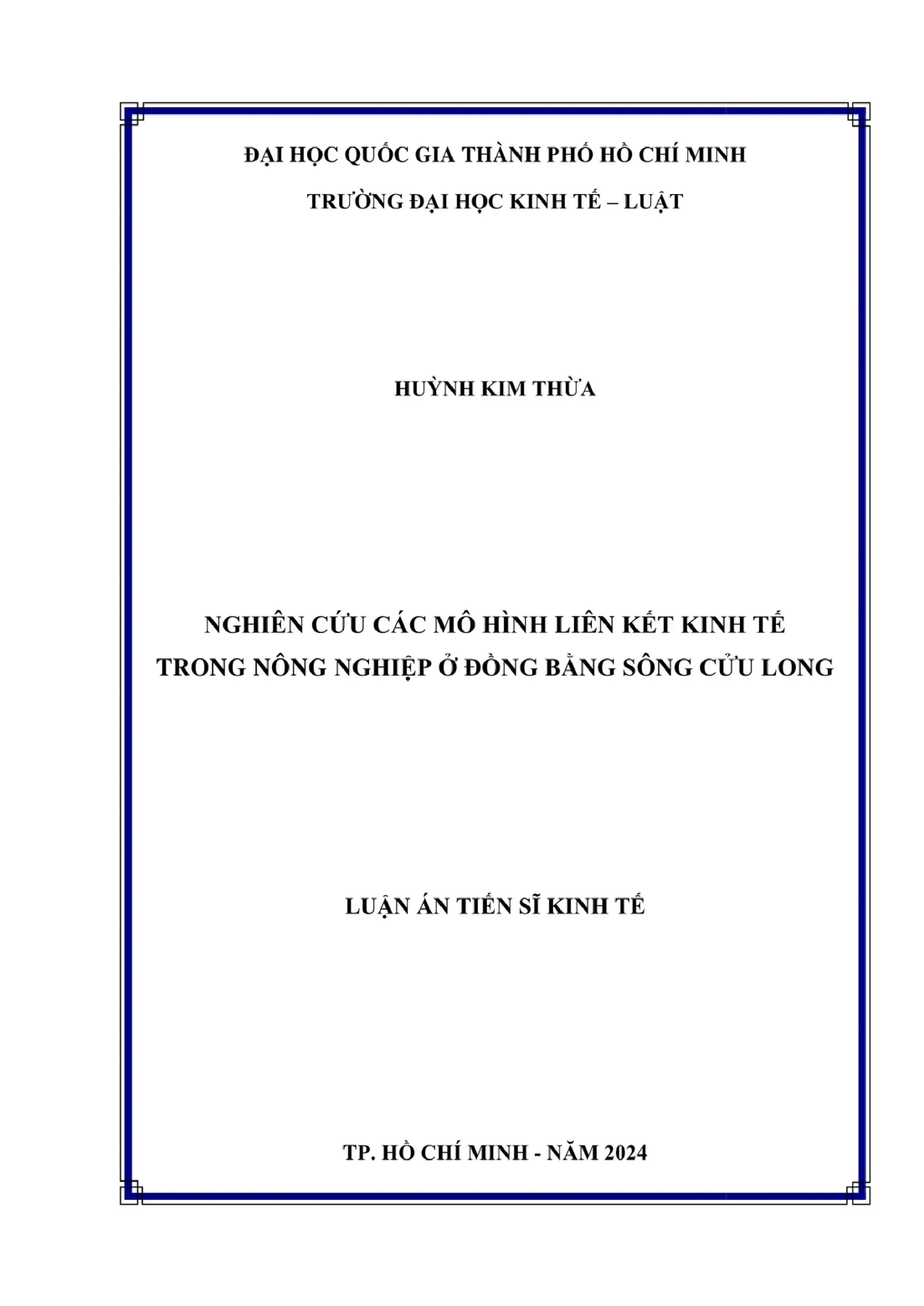 Mô hình liên kết kinh tế nông nghiệp Đồng bằng sông Cửu Long