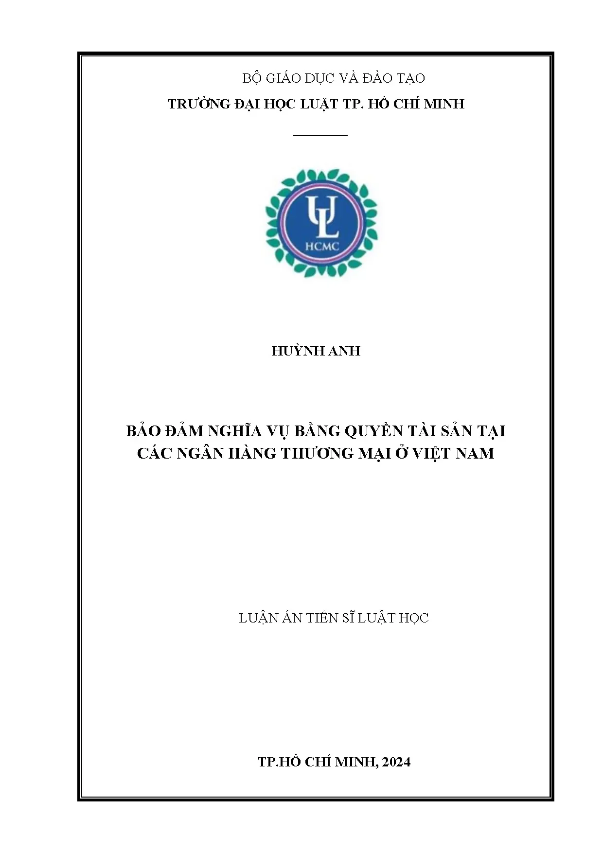 Bảo đảm nghĩa vụ bằng quyền tài sản ngân hàng thương mại Việt Nam