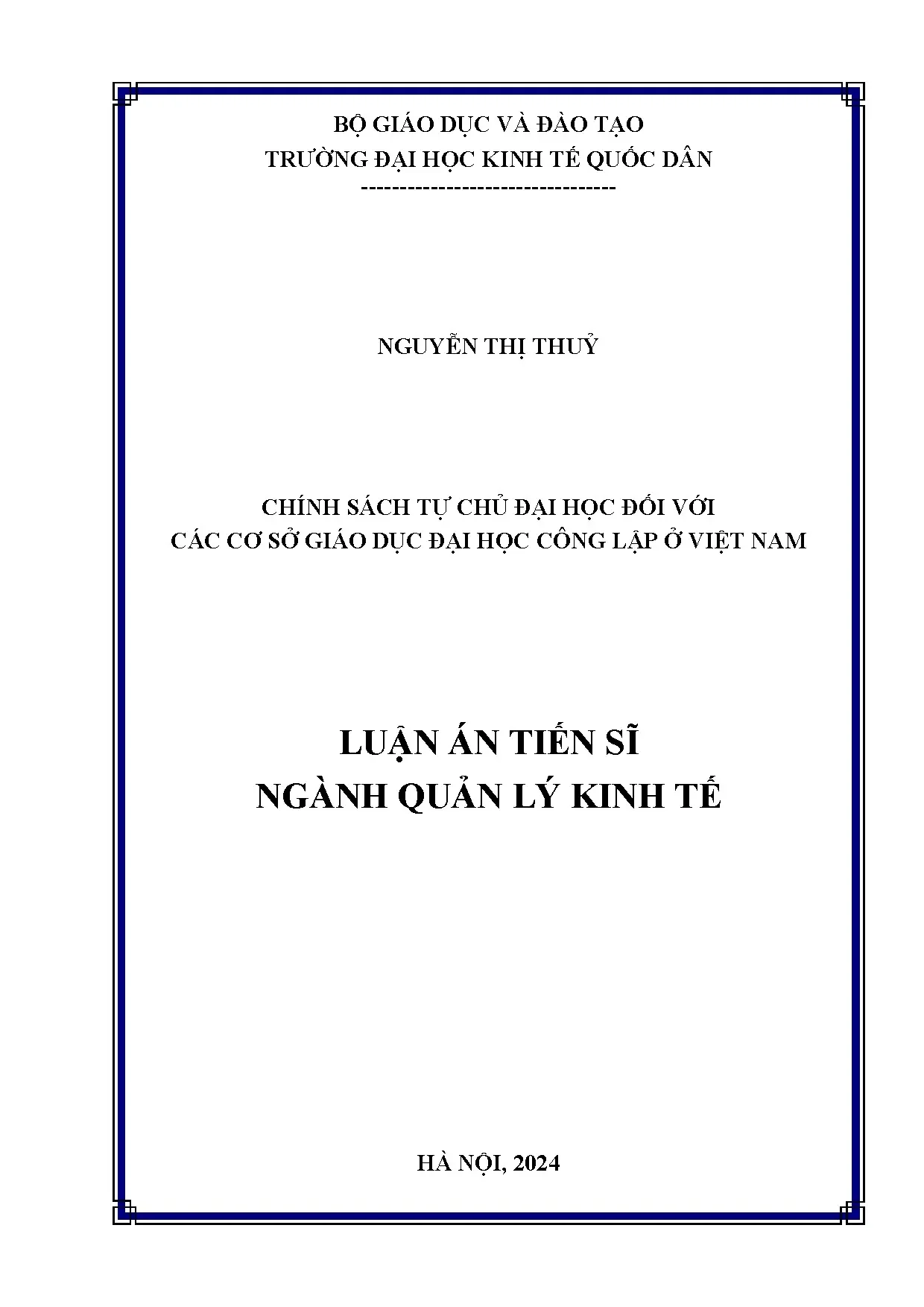 Chính sách tự chủ đại học công lập Việt Nam