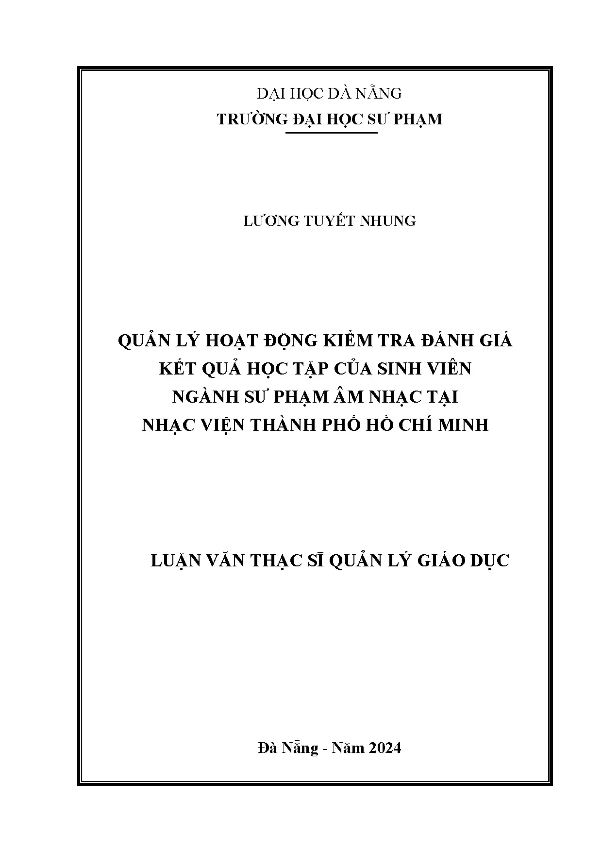 Quản lý kiểm tra đánh giá học tập sinh viên sư phạm âm nhạc
