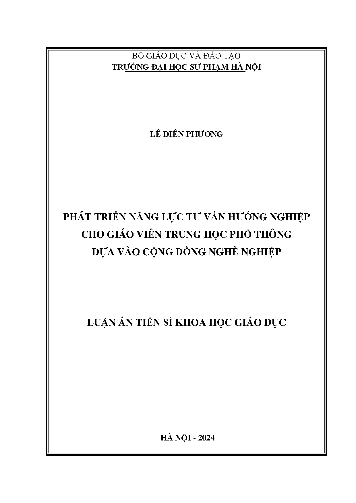 Phát triển năng lực tư vấn hướng nghiệp giáo viên THPT