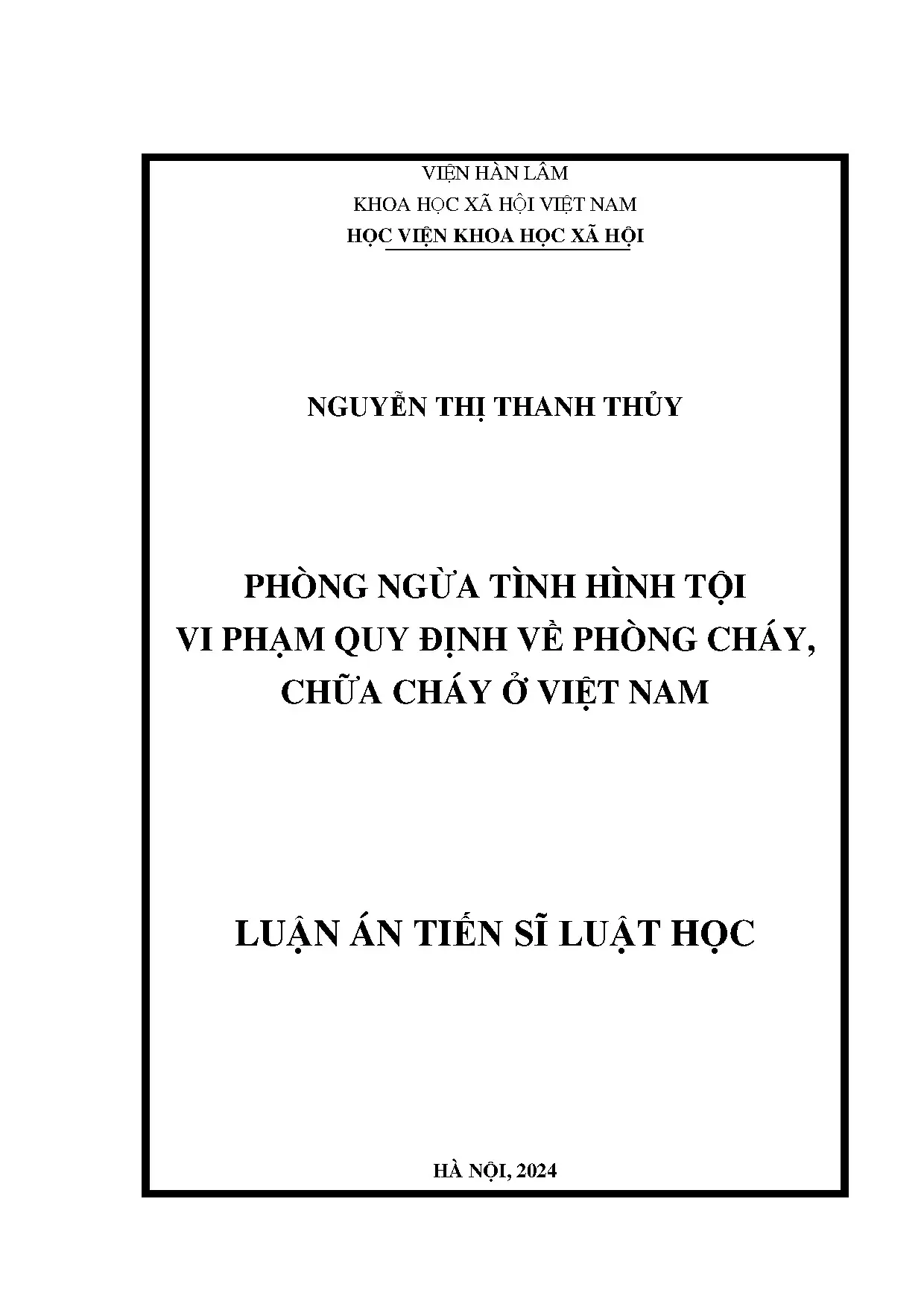Phòng ngừa tội vi phạm quy định phòng cháy chữa cháy Việt Nam