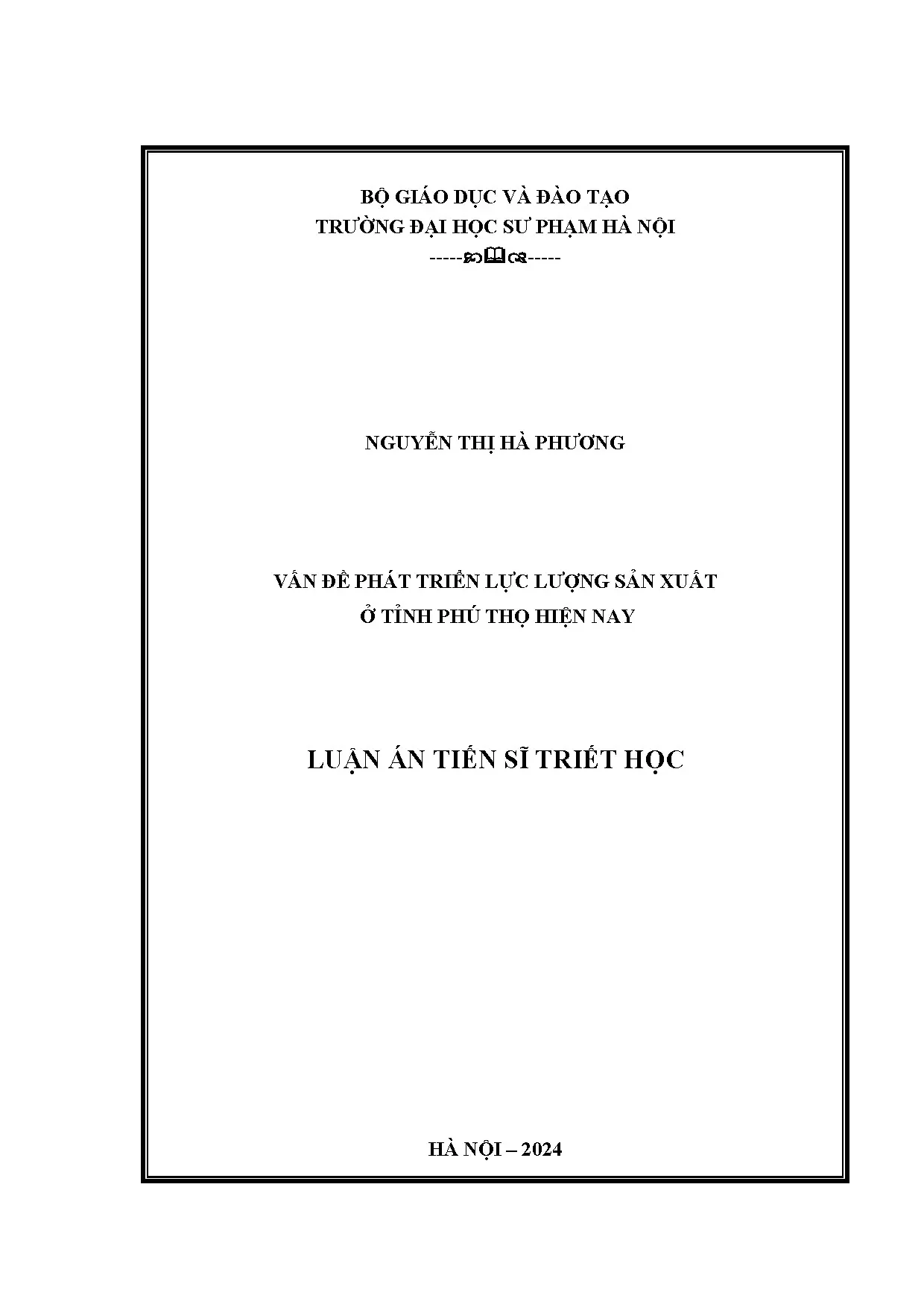 Phát triển lực lượng sản xuất tỉnh Phú Thọ hiện nay
