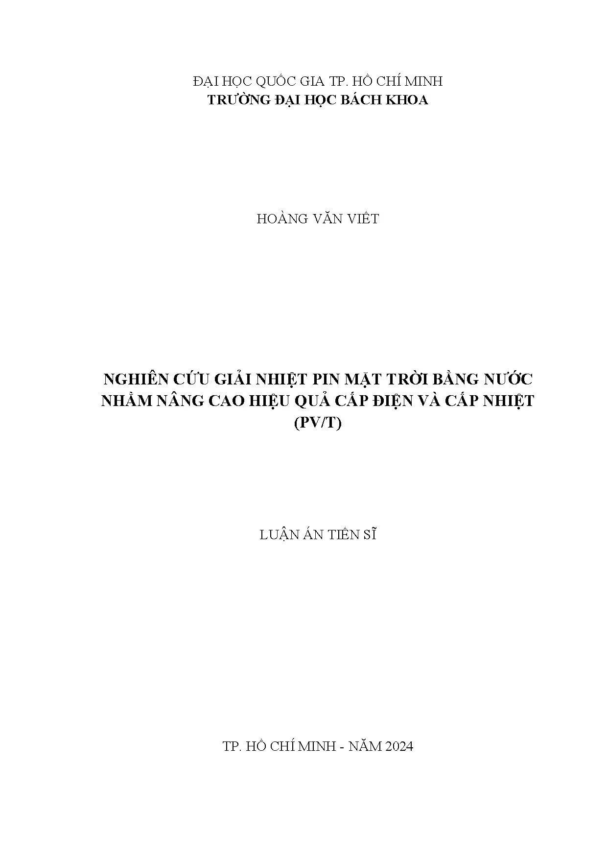 Giải nhiệt PV bằng nước nâng cao hiệu suất cấp điện & nhiệt