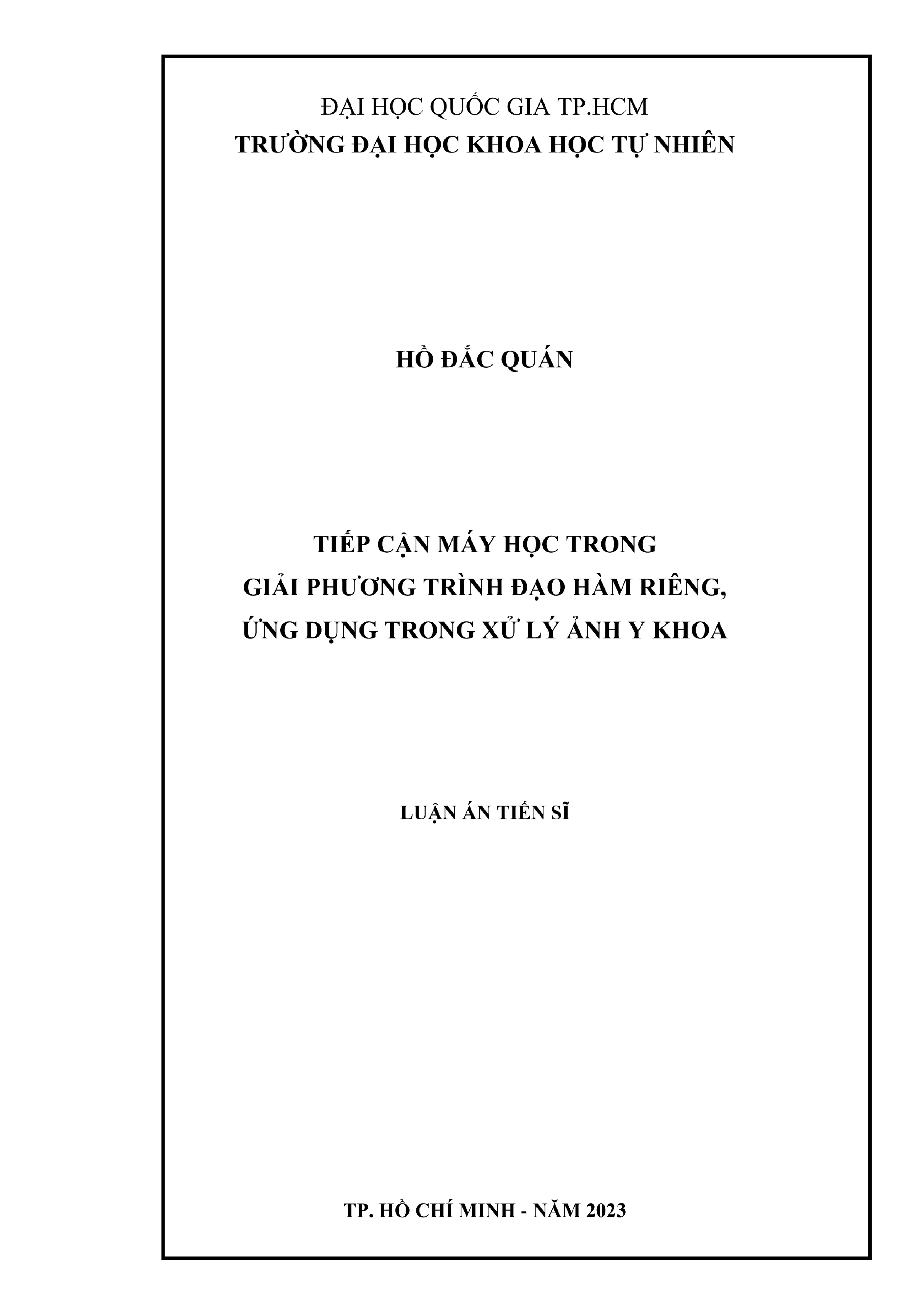 Máy học giải phương trình đạo hàm riêng xử lý ảnh y khoa