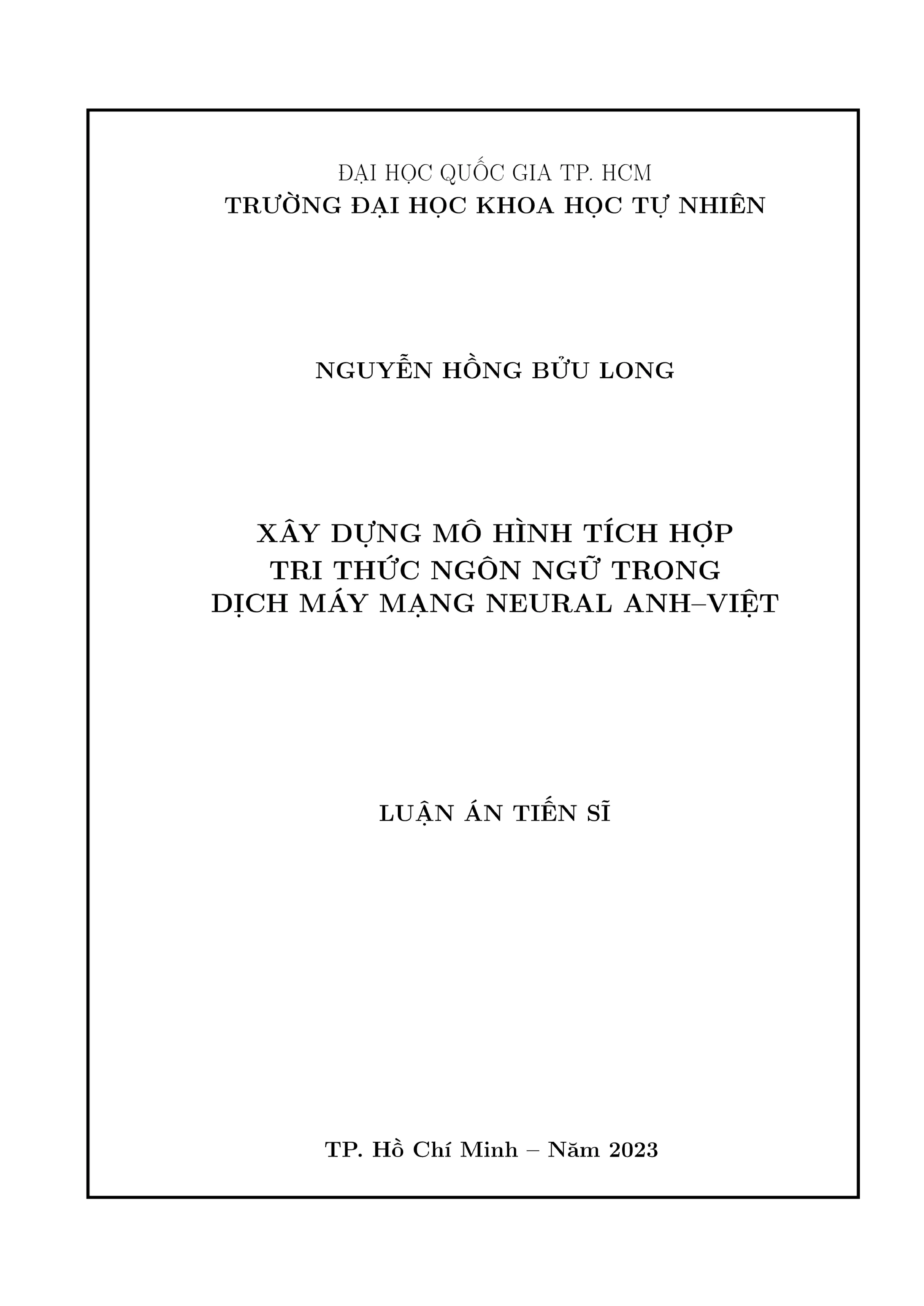 Tích hợp tri thức ngôn ngữ trong dịch máy mạng neural Anh-Việt