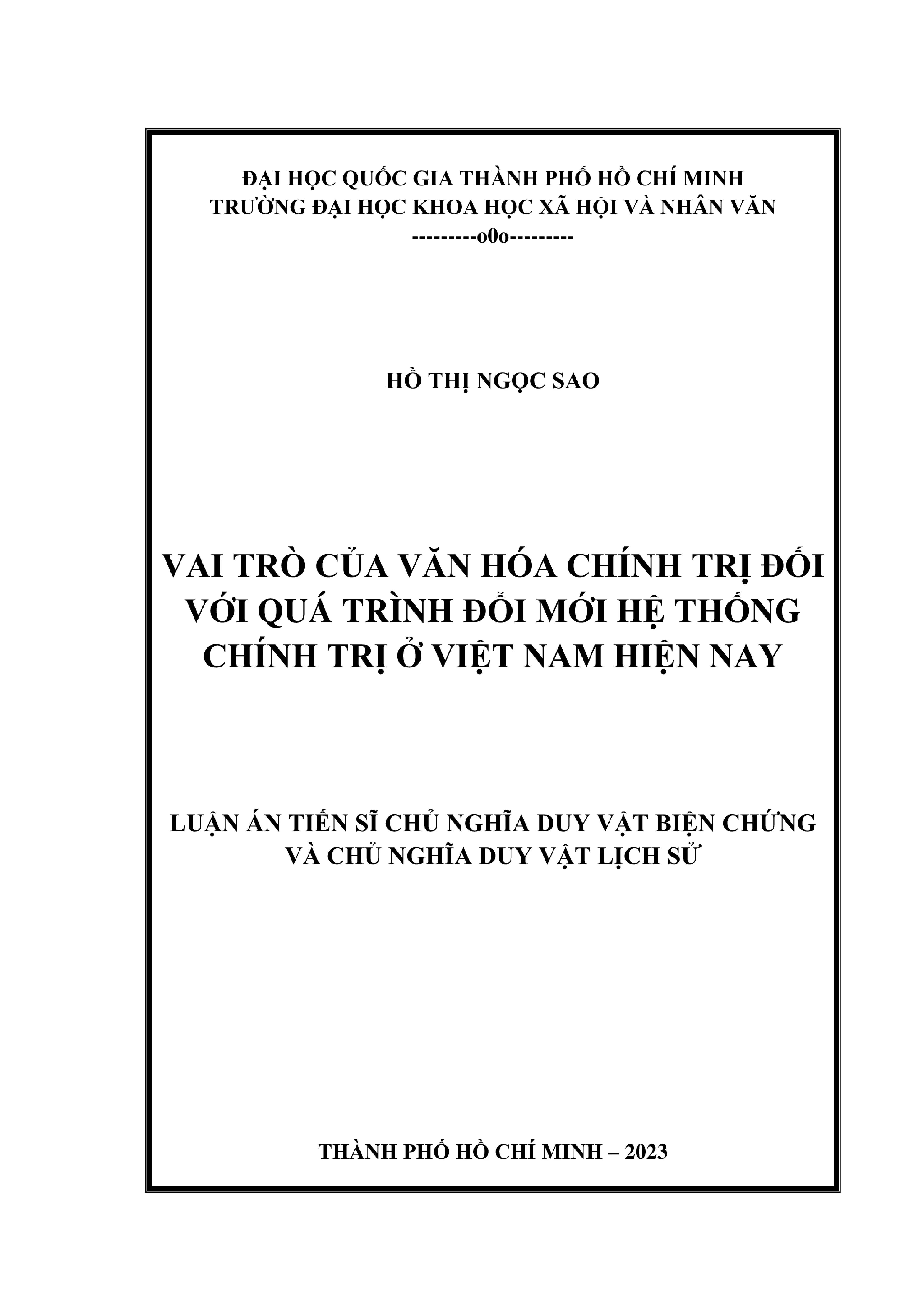 Vai trò văn hóa chính trị với đổi mới hệ thống chính trị Việt Nam