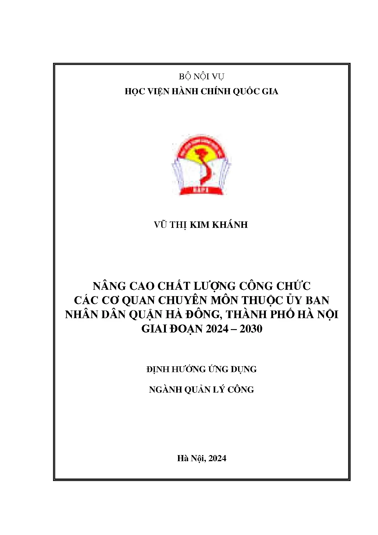 Nâng cao chất lượng công chức quận Hà Đông, 2024-2030
