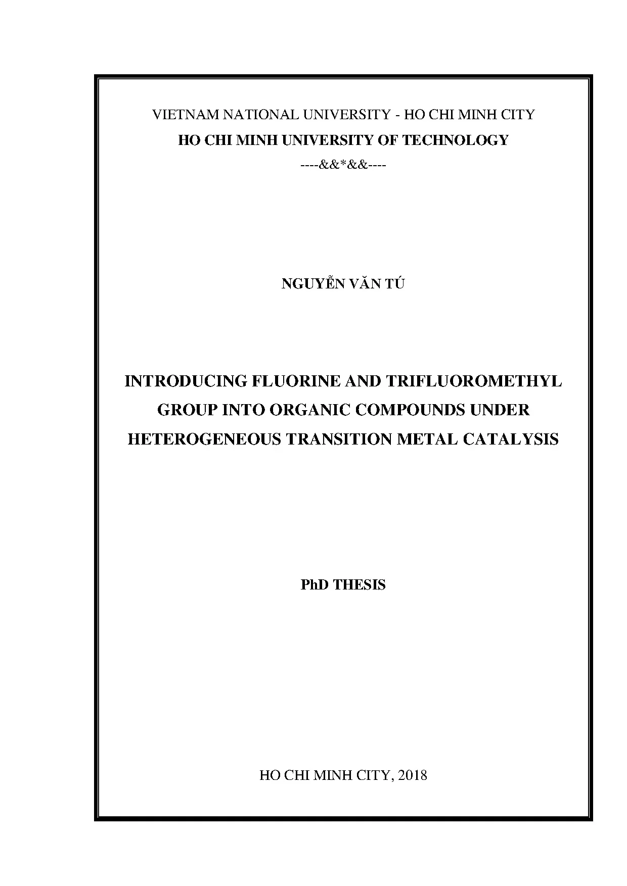Flo hóa và Trifluoromethyl hóa hợp chất hữu cơ dị thể