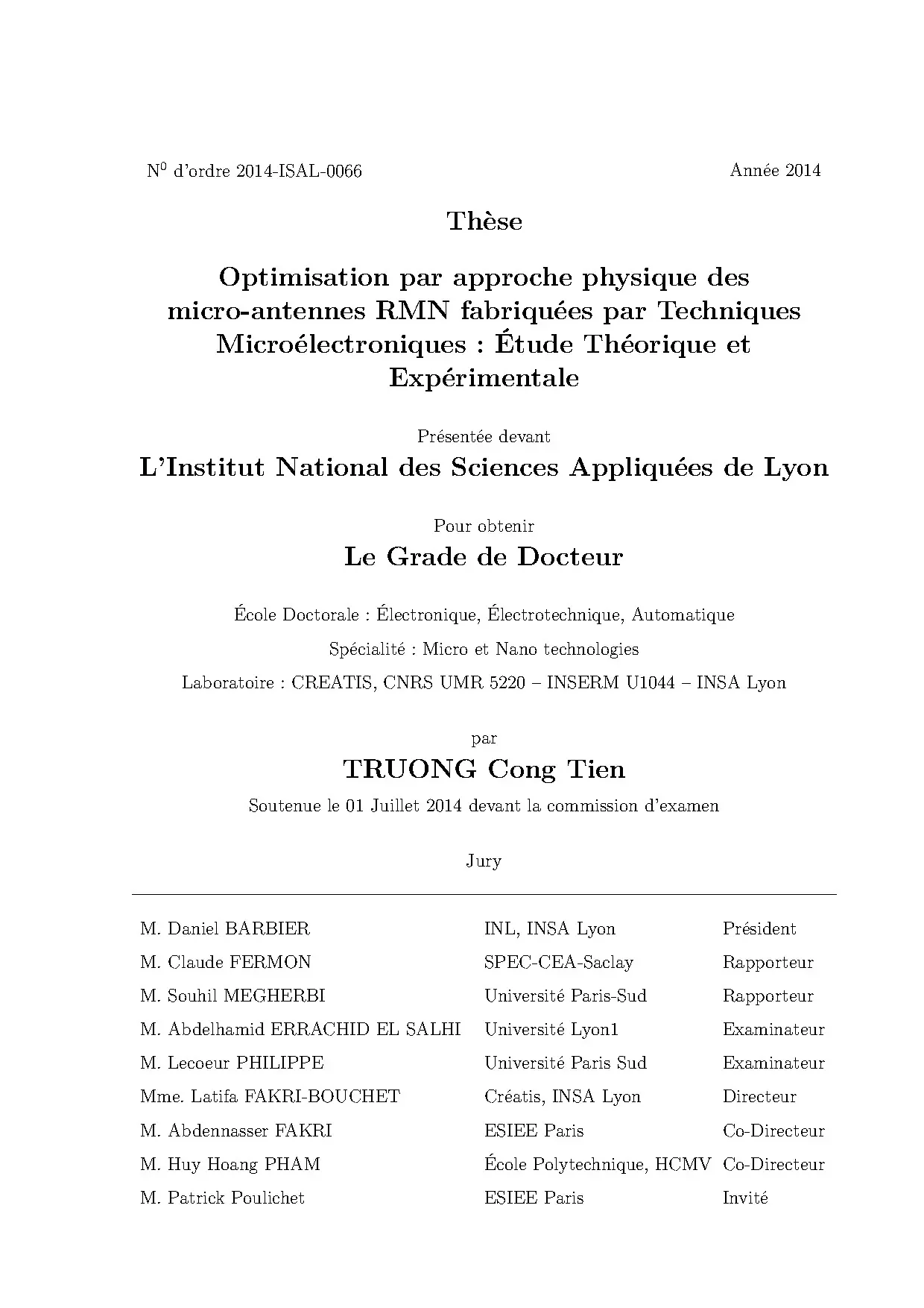 Optimisation physique micro-antennes RMN: Étude théorique & expérimentale