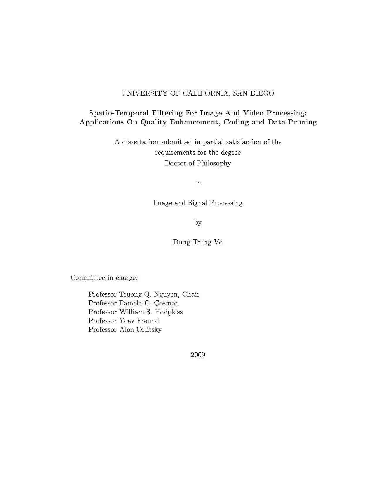 Lọc không-thời gian xử lý ảnh/video: Nâng cao, mã hóa & cắt tỉa