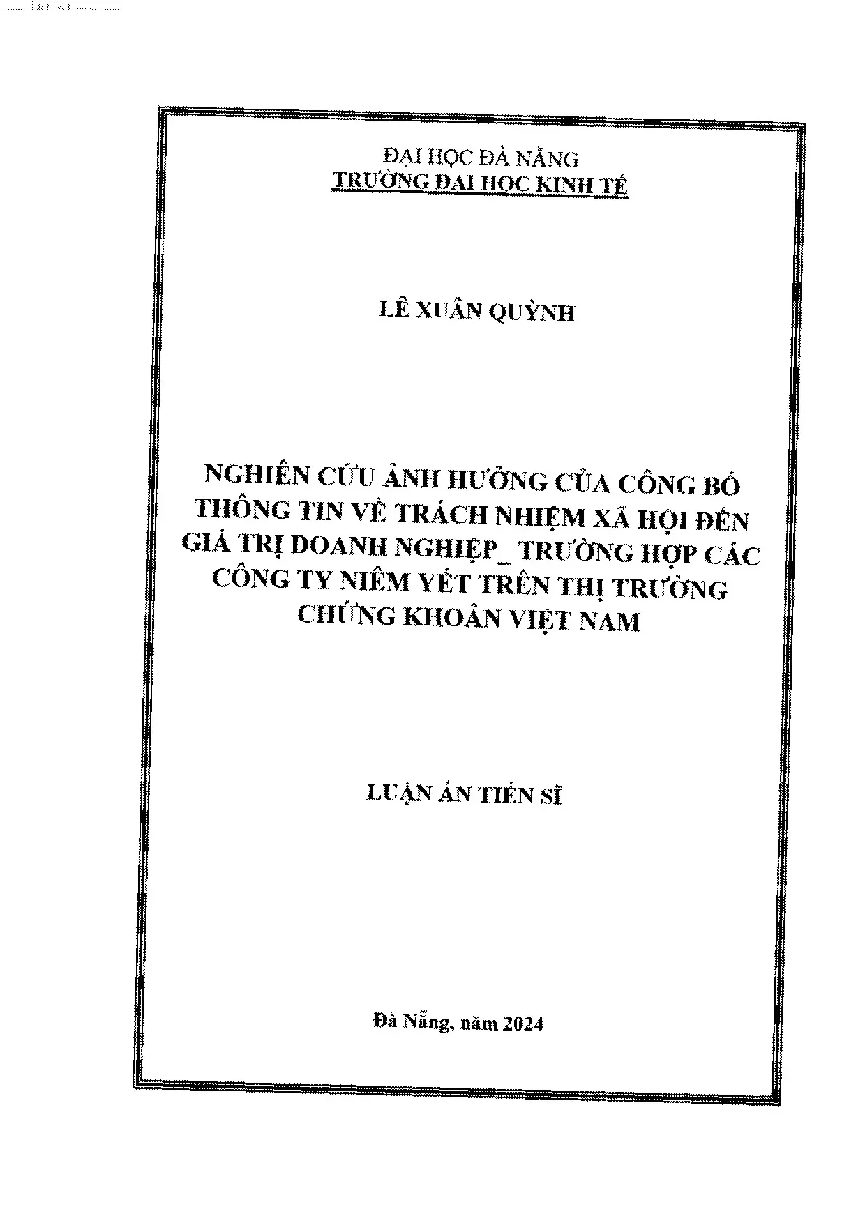 Nghiên cứu ảnh hưởng của công bố thông tin về trách nhiệm xã