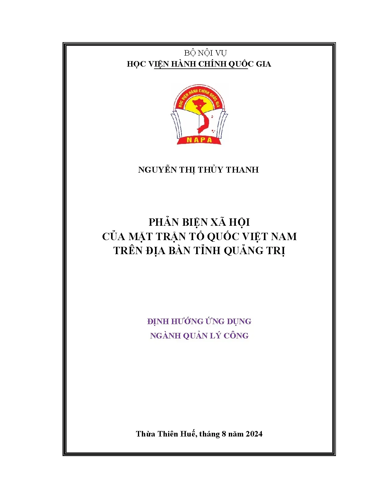 Phản biện xã hội MTTQVN tại Quảng Trị: Thực trạng & Giải pháp