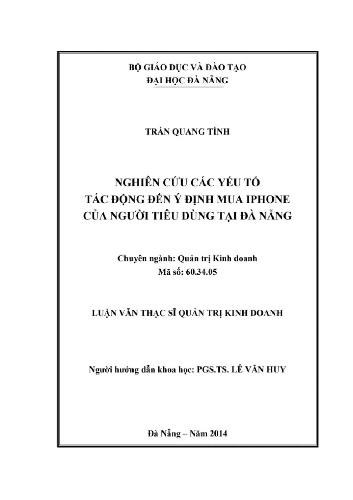 Luận án tiến sĩ nghiên cứu các yếu tố tác động đến ý