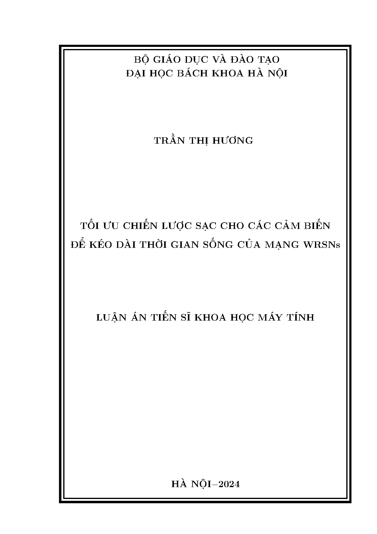 Tối ưu chiến lược sạc cảm biến WRSNs kéo dài thời gian sống