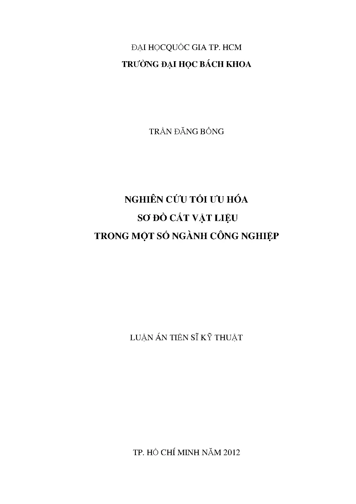 Tối ưu hóa sơ đồ cắt vật liệu trong công nghiệp chế tạo máy