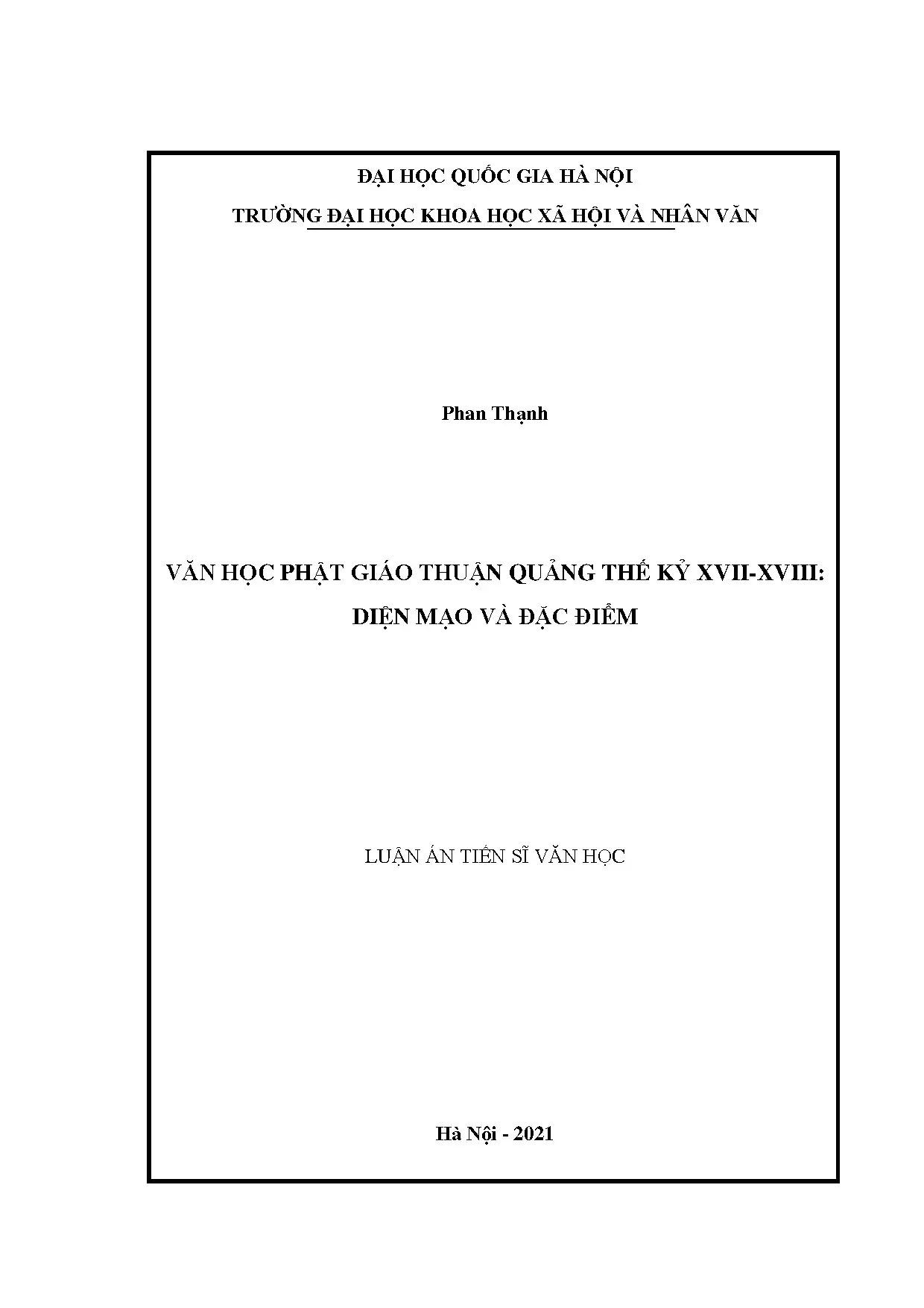 Văn học Phật giáo Thuận Quảng thế kỷ 17-18: Đặc điểm & Diện mạo