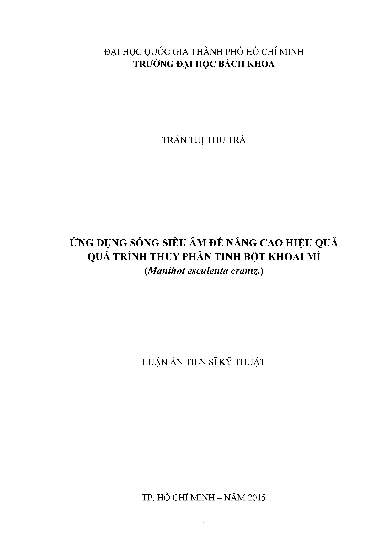 Luận án tiến sĩ công nghệ thực phẩm ứng dụng sóng siêu âm để