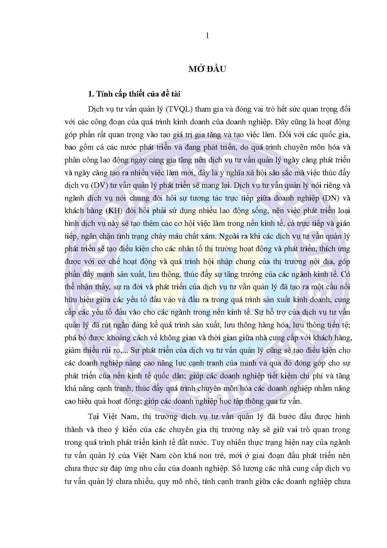 Nâng cao năng lực cung ứng DV tư vấn quản lý DN Việt Nam