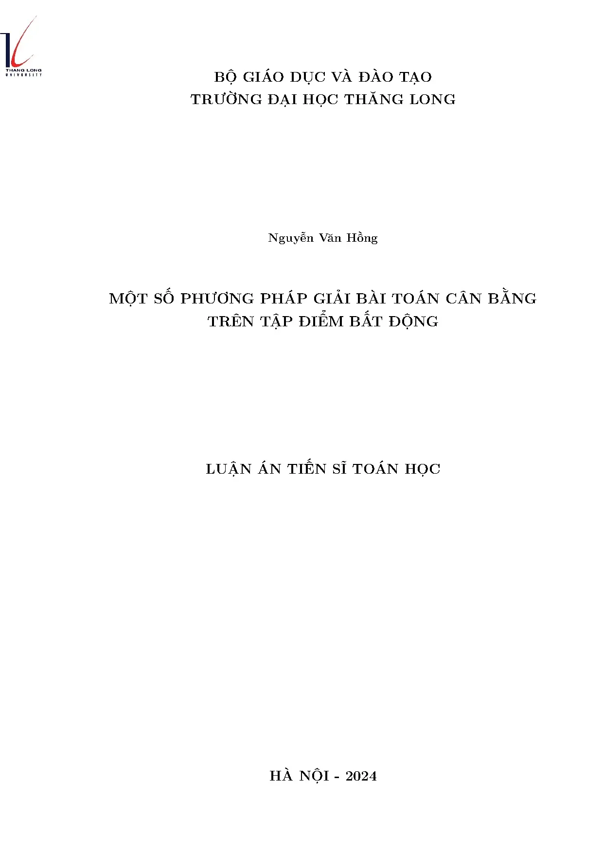 Phương pháp giải bài toán cân bằng trên tập điểm bất động