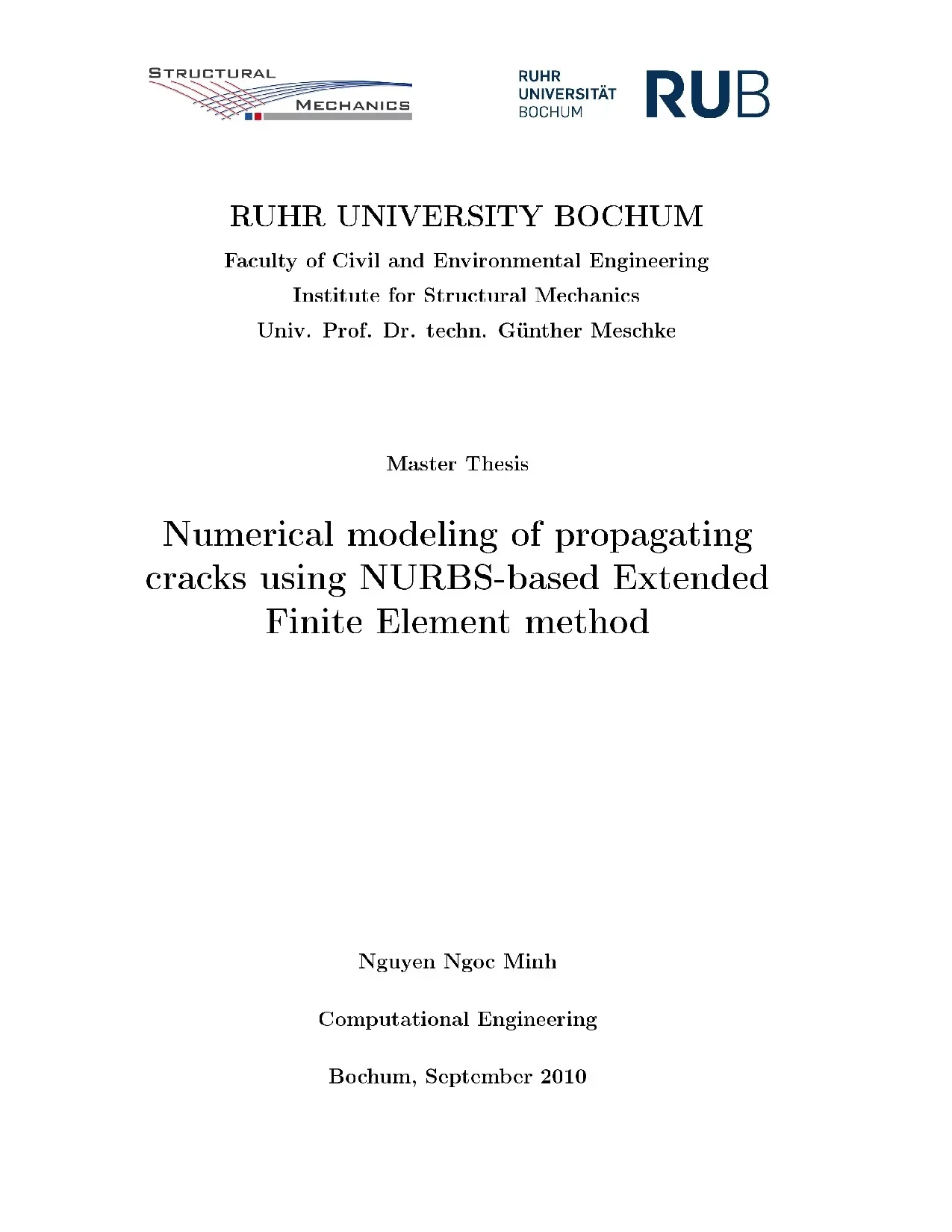 Mô hình hóa vết nứt lan truyền bằng NURBS-XFEM
