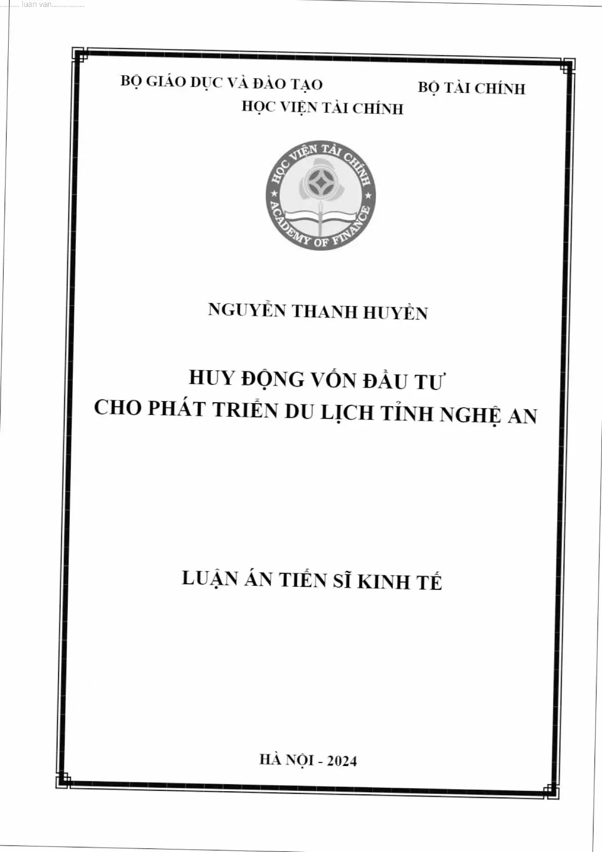 Huy động vốn đầu tư cho phát triển du lịch tỉnh nghệ an