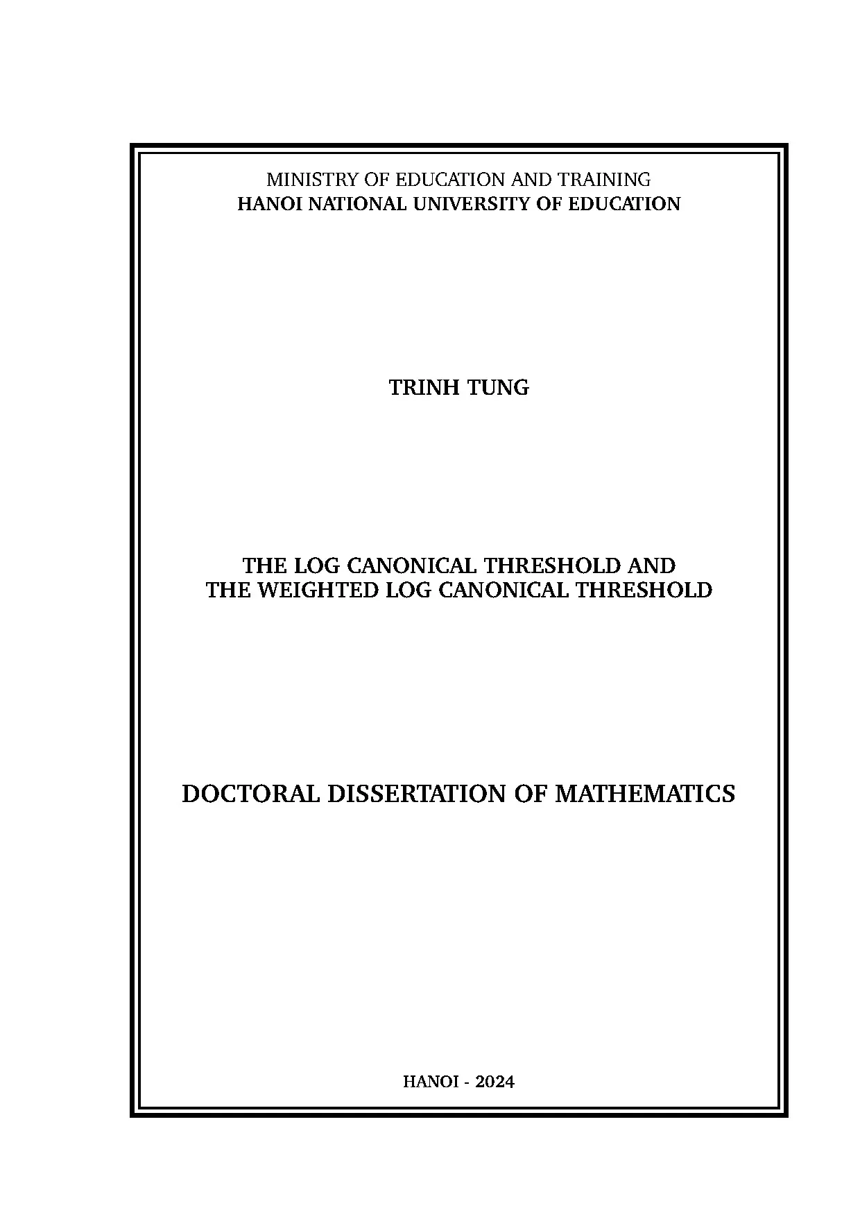 Nghiên cứu ngưỡng chính tắc log & ngưỡng chính tắc log có trọng số