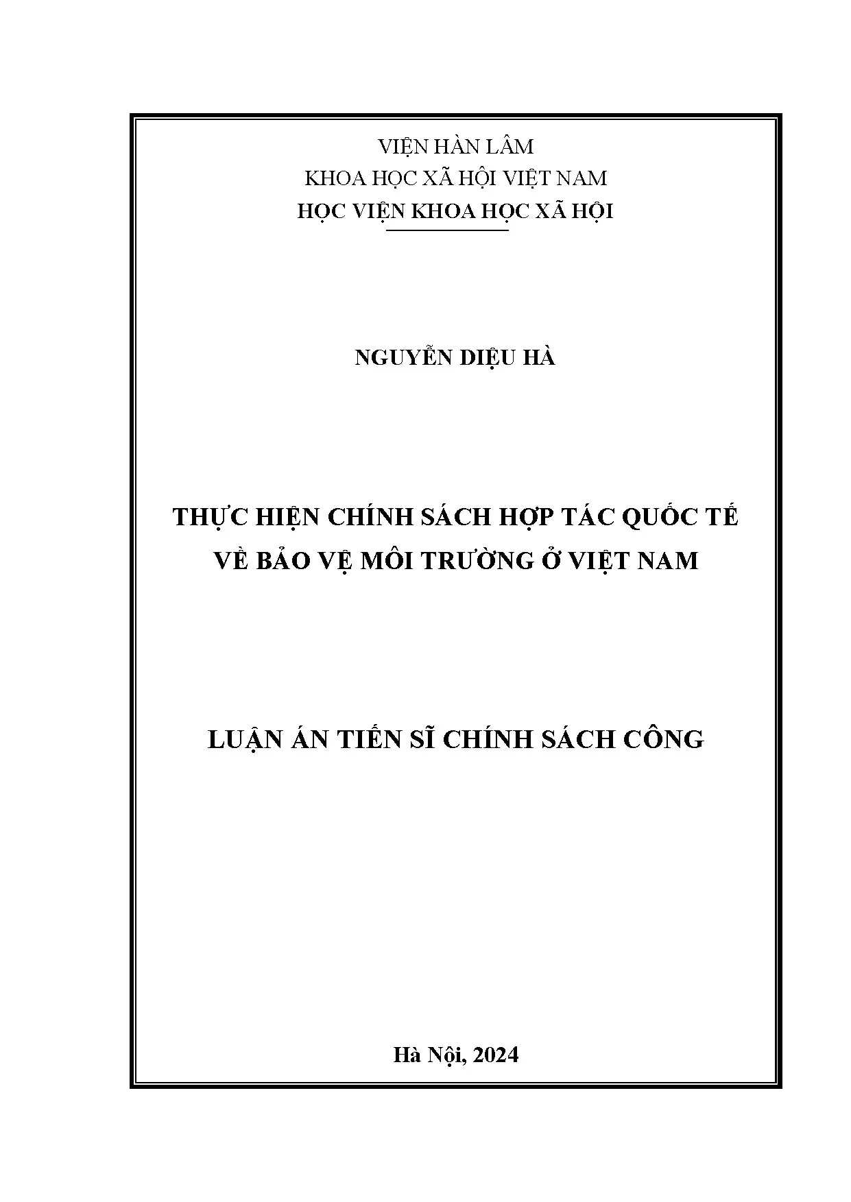 Thực hiện chính sách hợp tác quốc tế bảo vệ môi trường Việt Nam