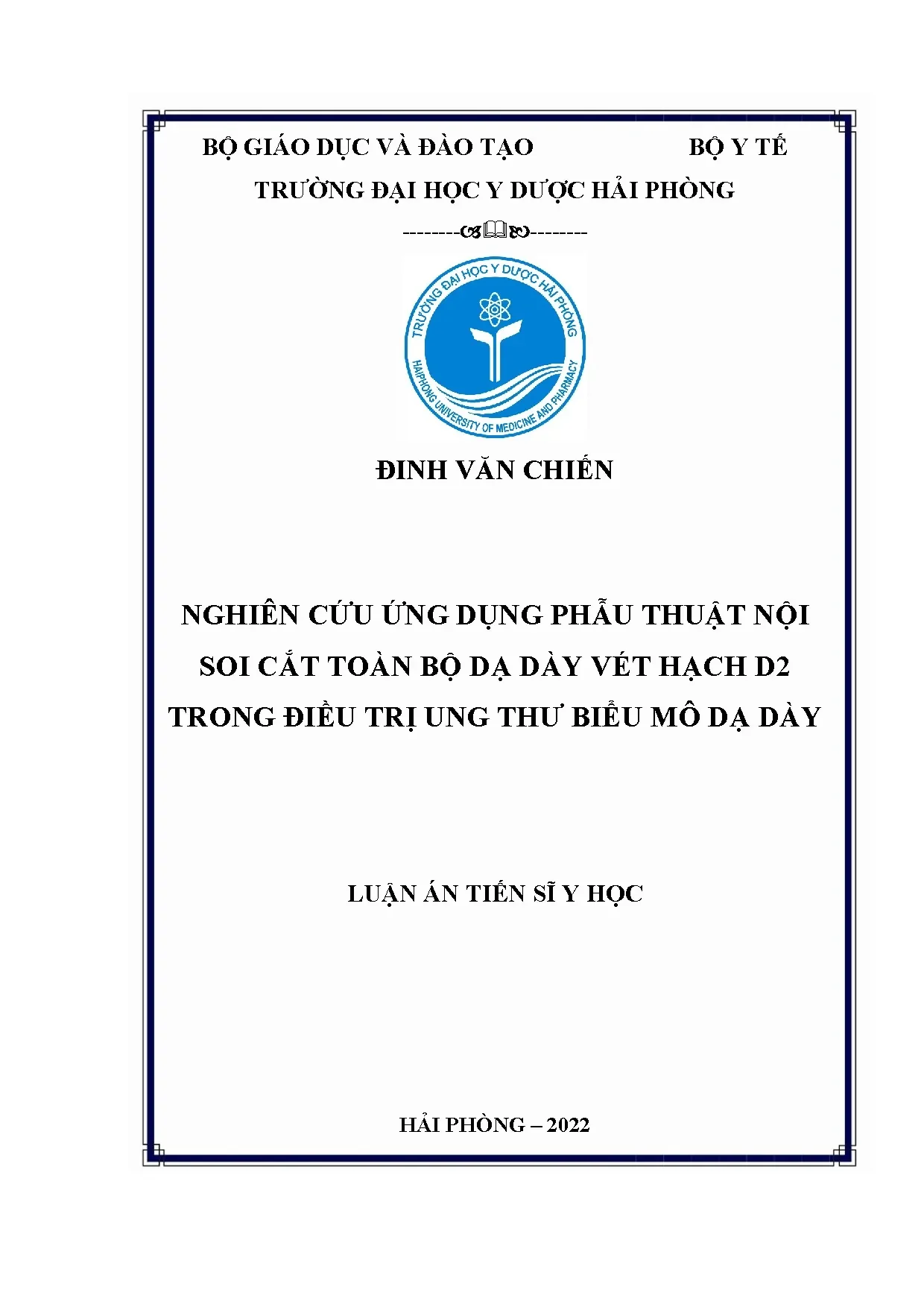 Ứng dụng PTNS cắt dạ dày D2 điều trị ung thư biểu mô dạ dày