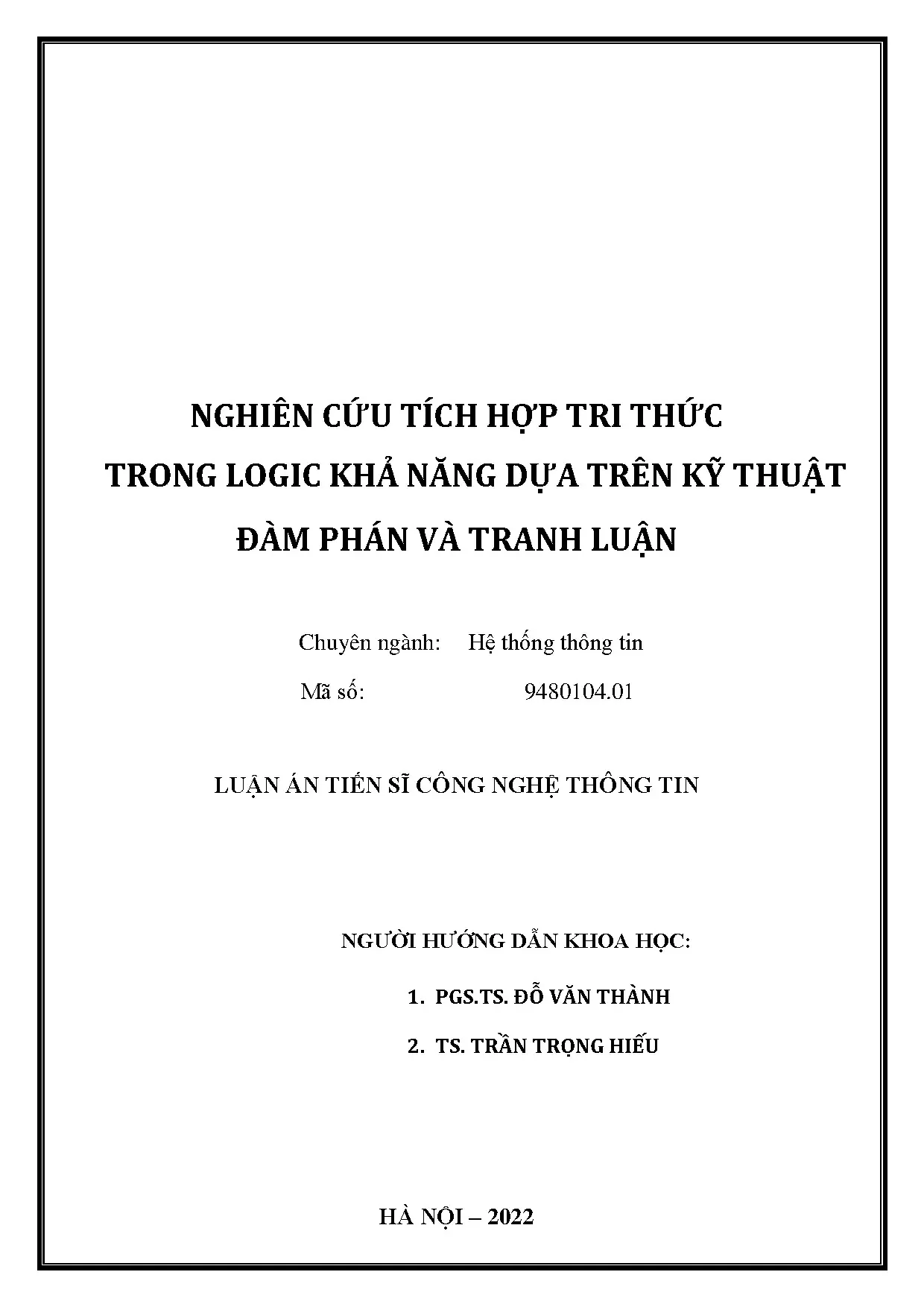 Nghiên cứu tích hợp tri thức trong logic khả năng dựa trên k