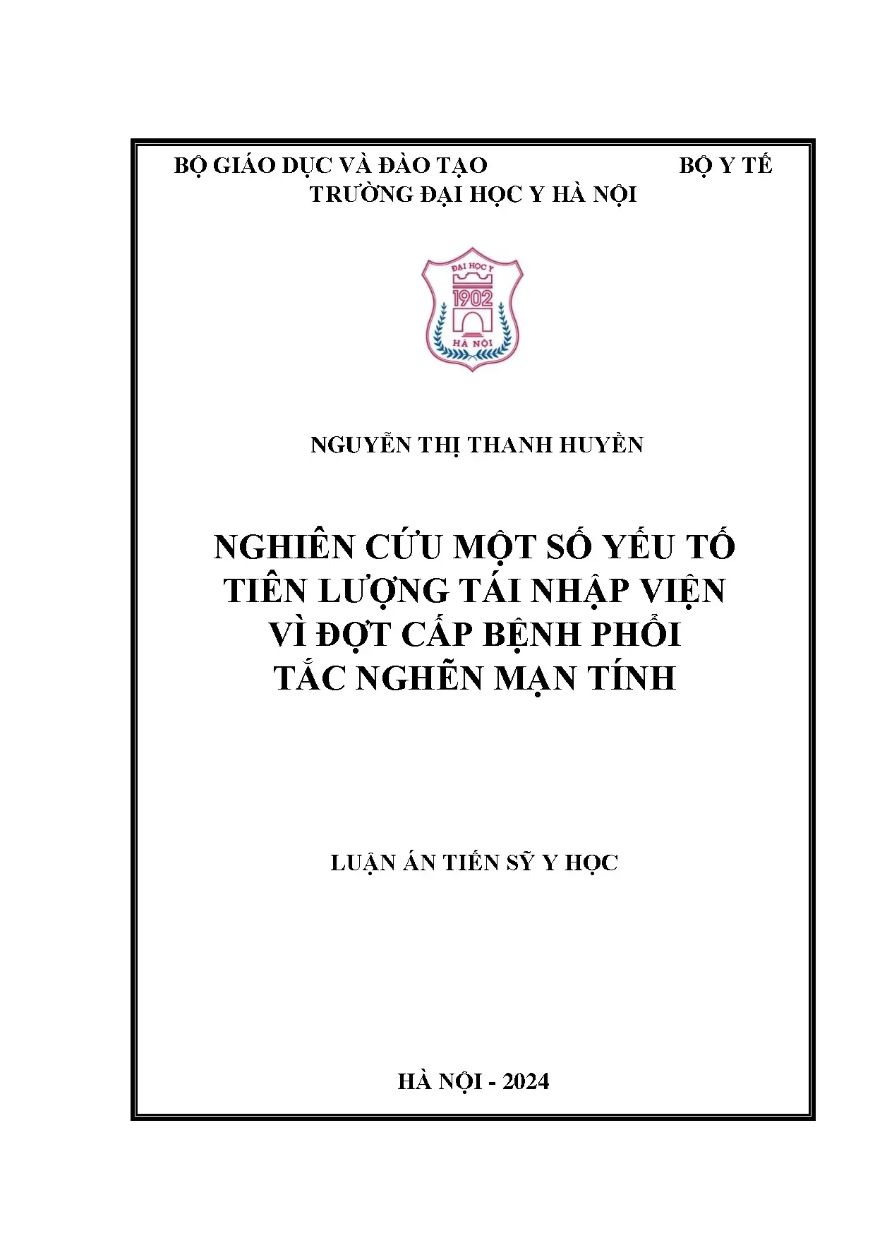 Nghiên cứu yếu tố tiên lượng tái nhập viện vì đợt cấp COPD