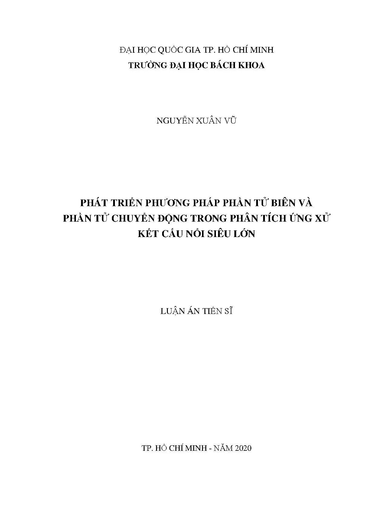 Luận án tiến sĩ kỹ thuật xây dựng phát triển phương pháp phầ