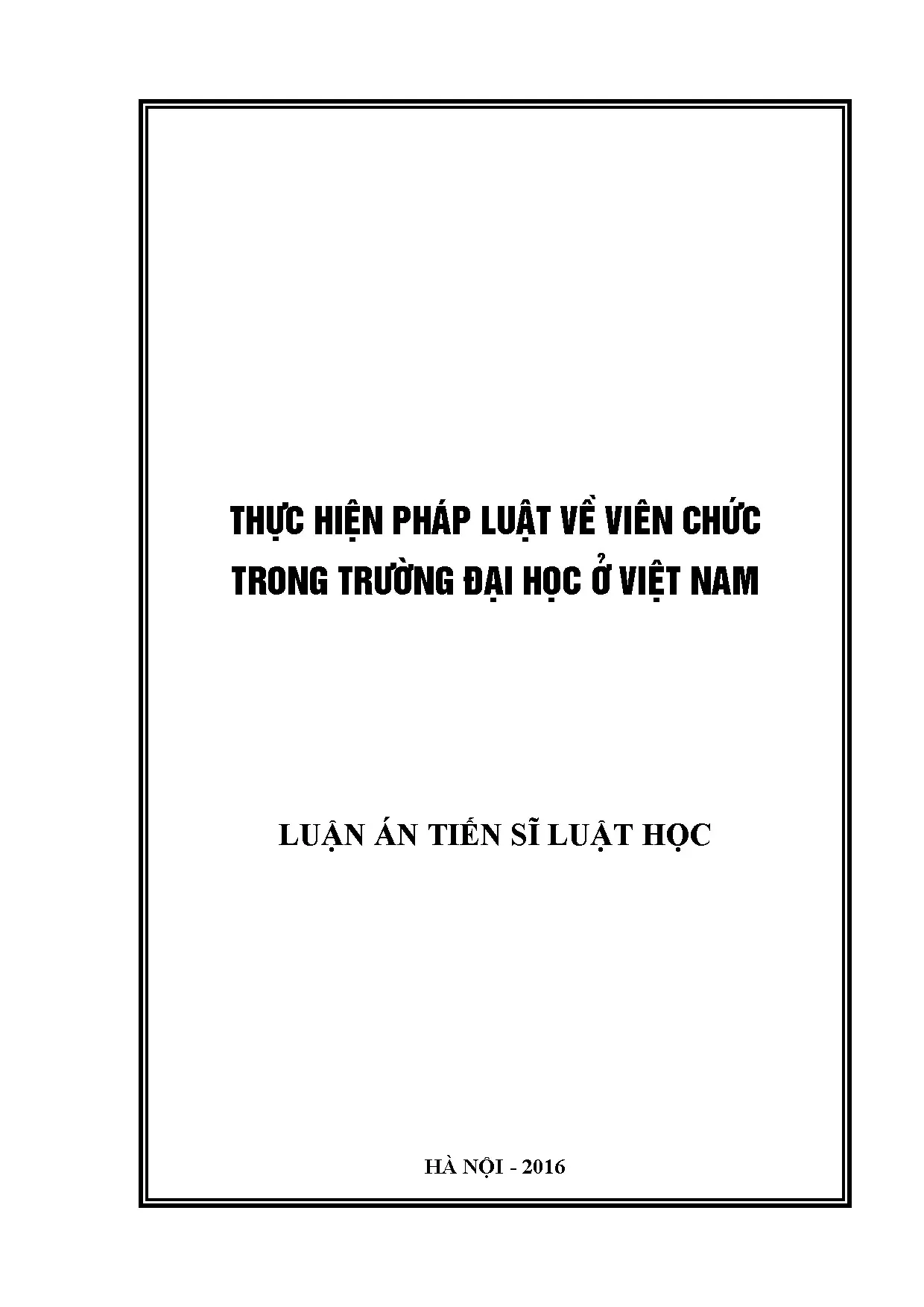 Thực hiện pháp luật viên chức trong trường đại học Việt Nam