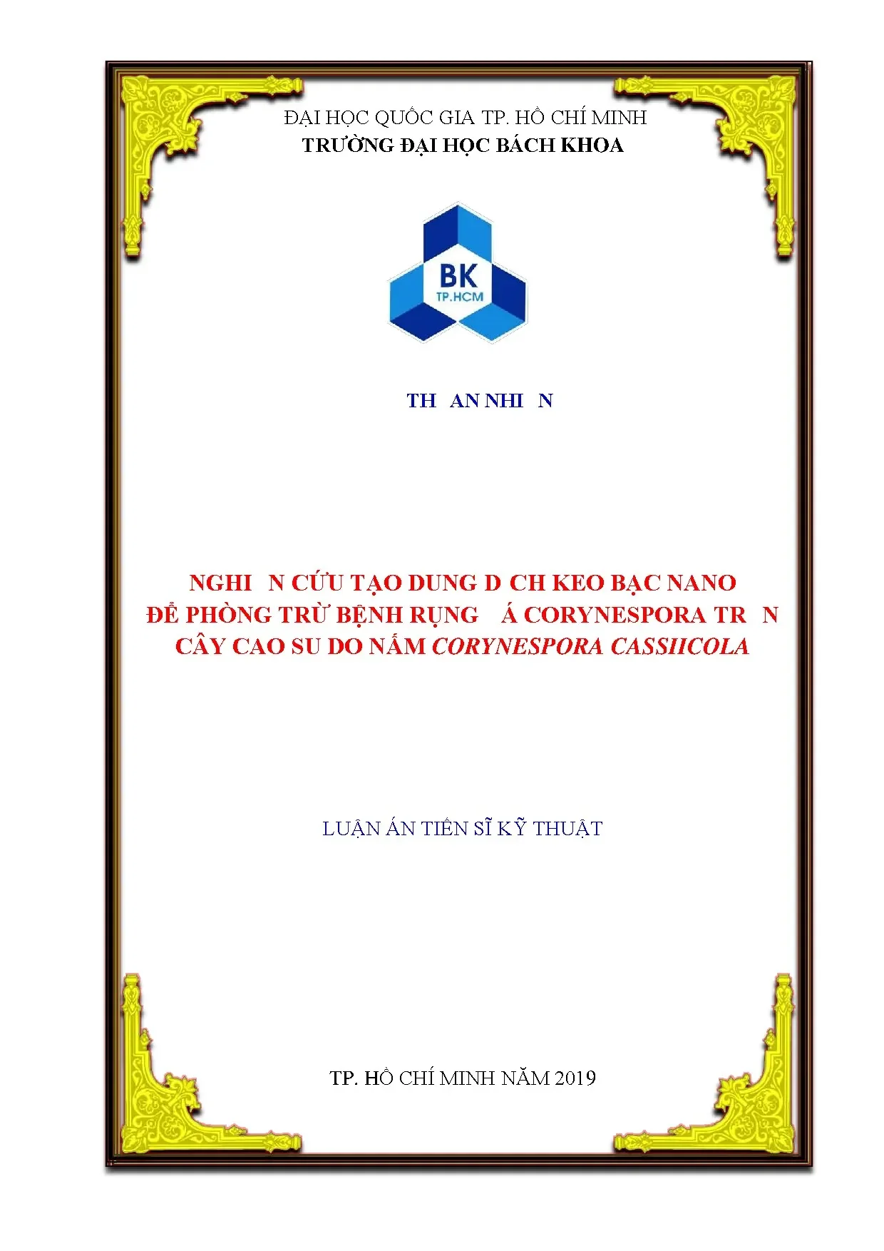 Luận án tiến sĩ công nghệ sinh học nghiên cứu tạo dung dịch