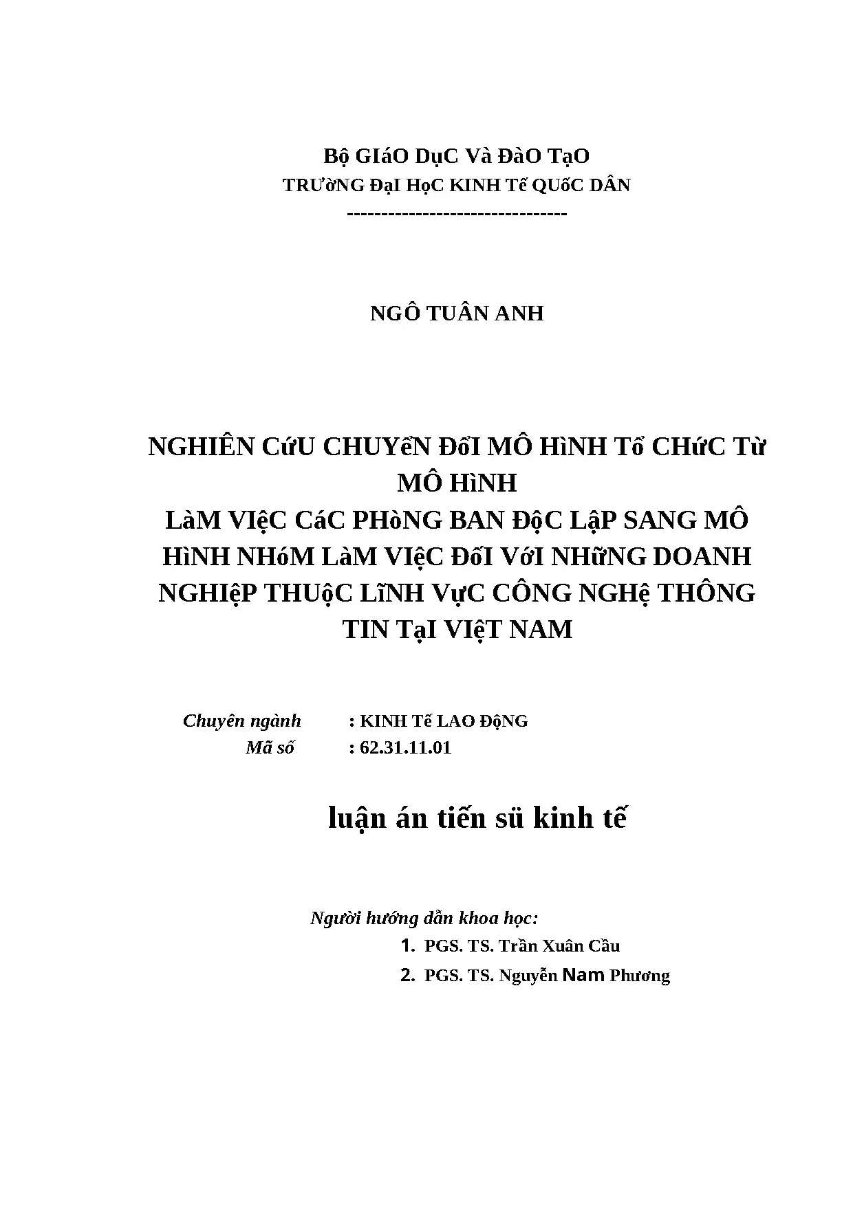 Chuyển đổi mô hình tổ chức sang nhóm làm việc tại DN CNTT