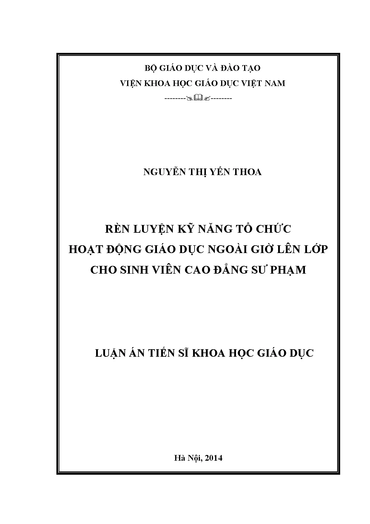 Rèn luyện kỹ năng tổ chức HĐGDNGLL cho sinh viên CĐSP