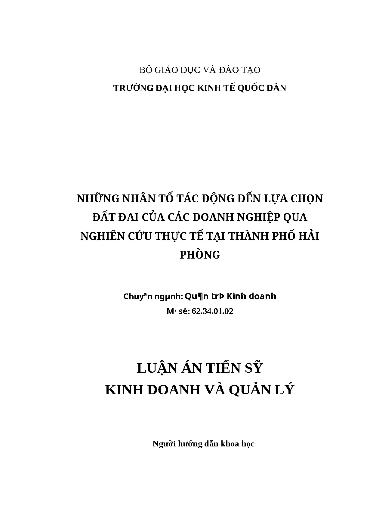 Nhân tố tác động lựa chọn đất đai doanh nghiệp Hải Phòng