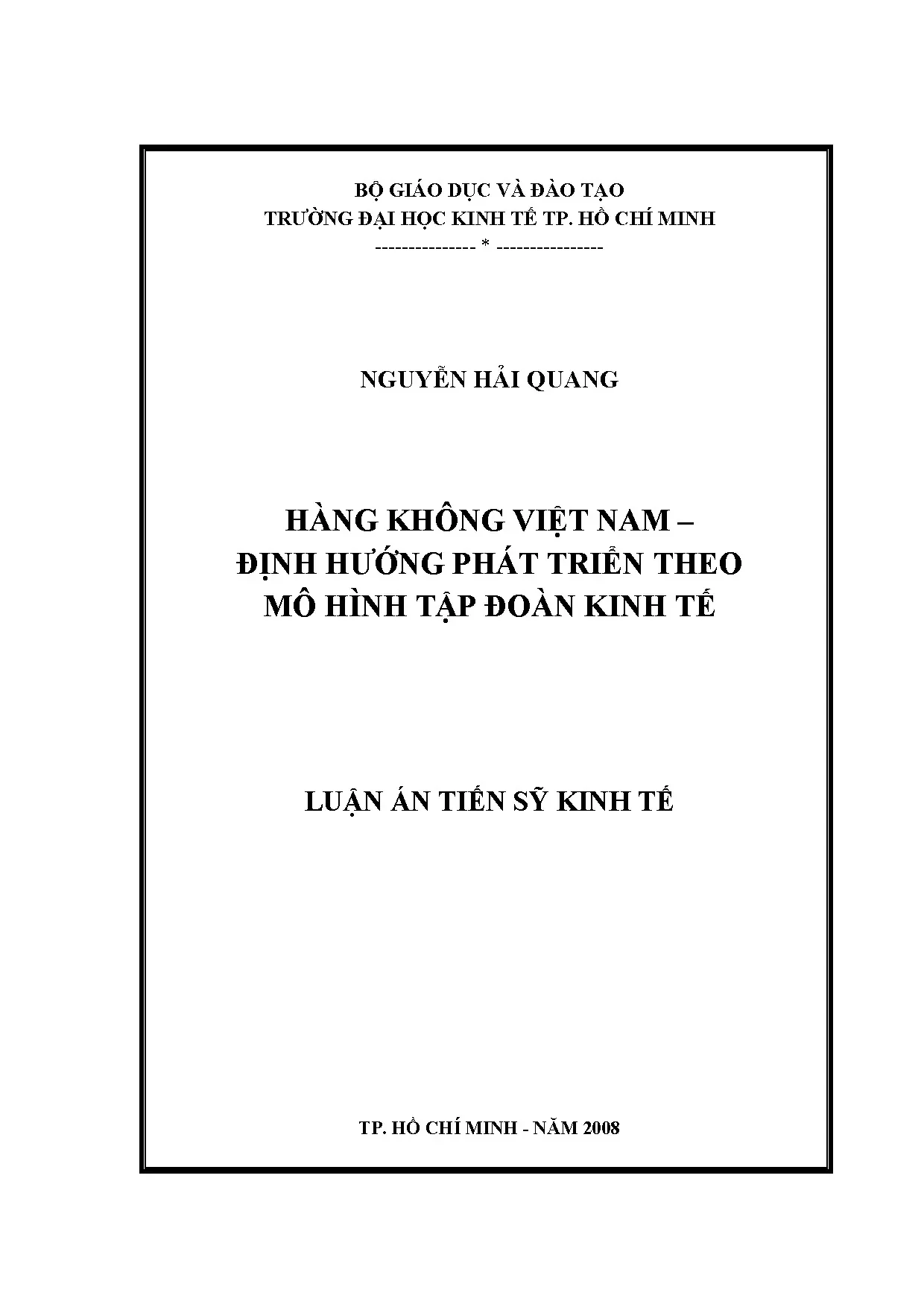 Hàng không Việt Nam: Phát triển theo mô hình tập đoàn kinh tế